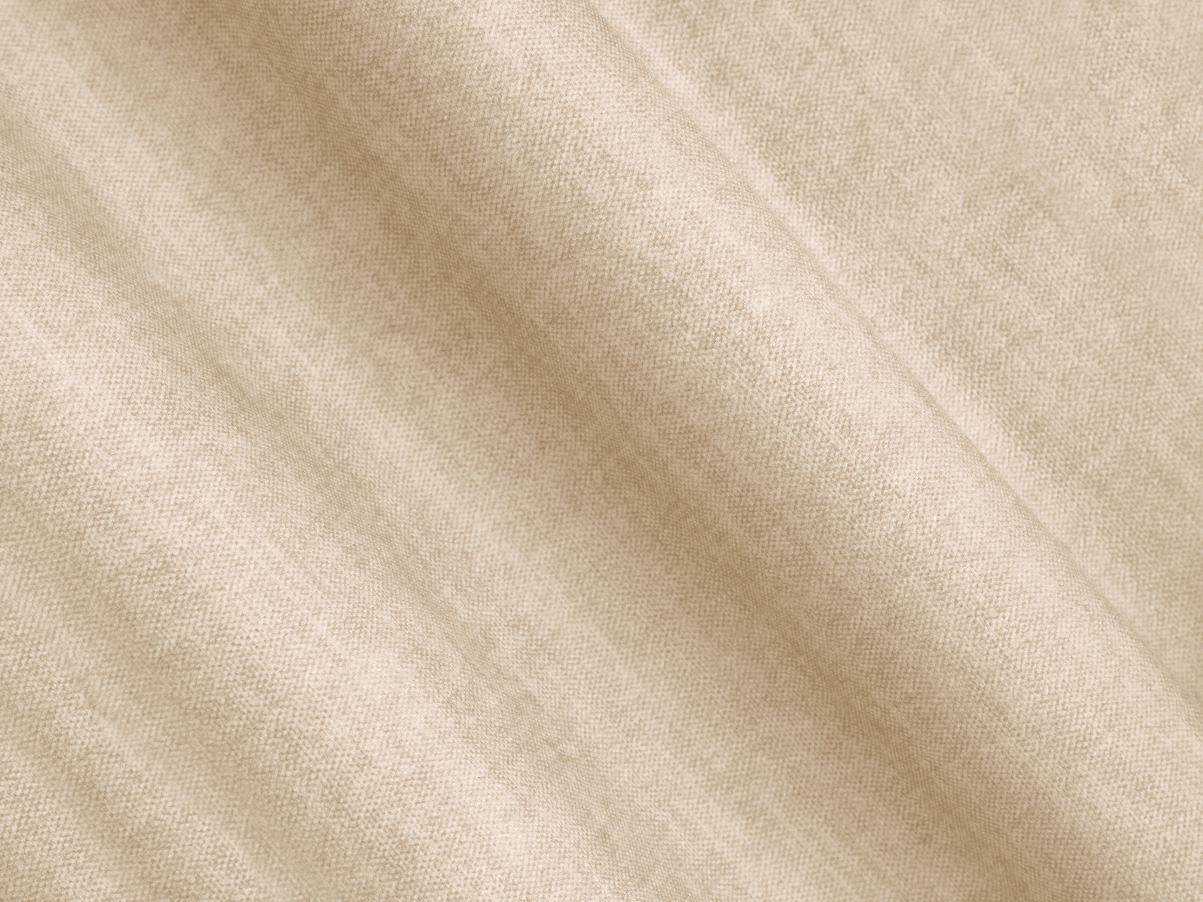 Samt-Ecksofa rechts mit Schlaffunktion RIBES hellbeige