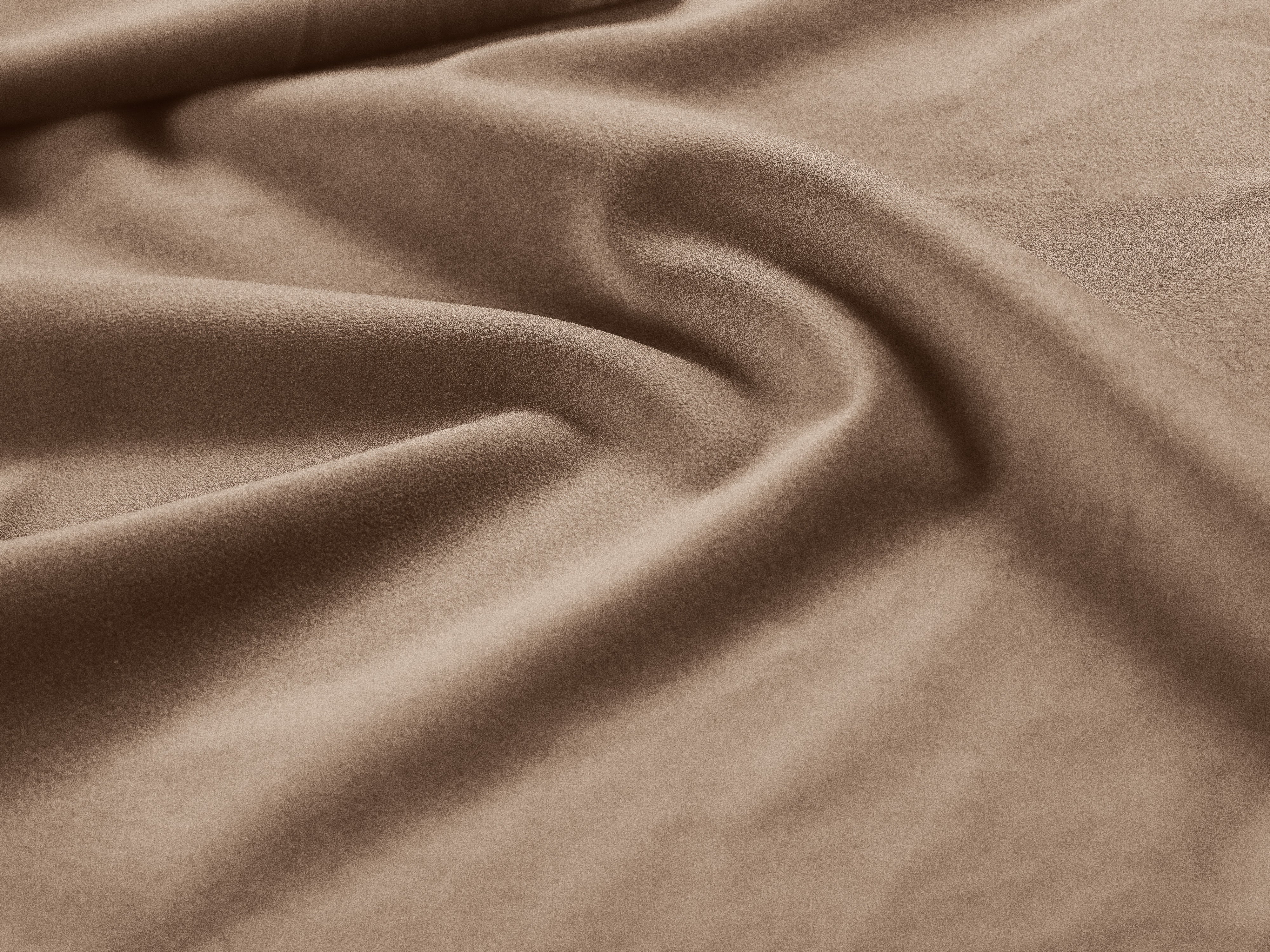 Samt-Ecksofa 3-sitzig rechts AGAVE beige