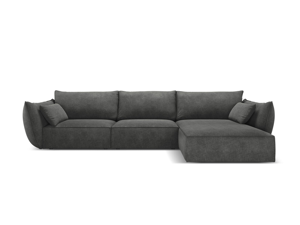 Eine Ecke im Szenil-Stoff rechtsseitig 4-Personen Vanda Dark Grey