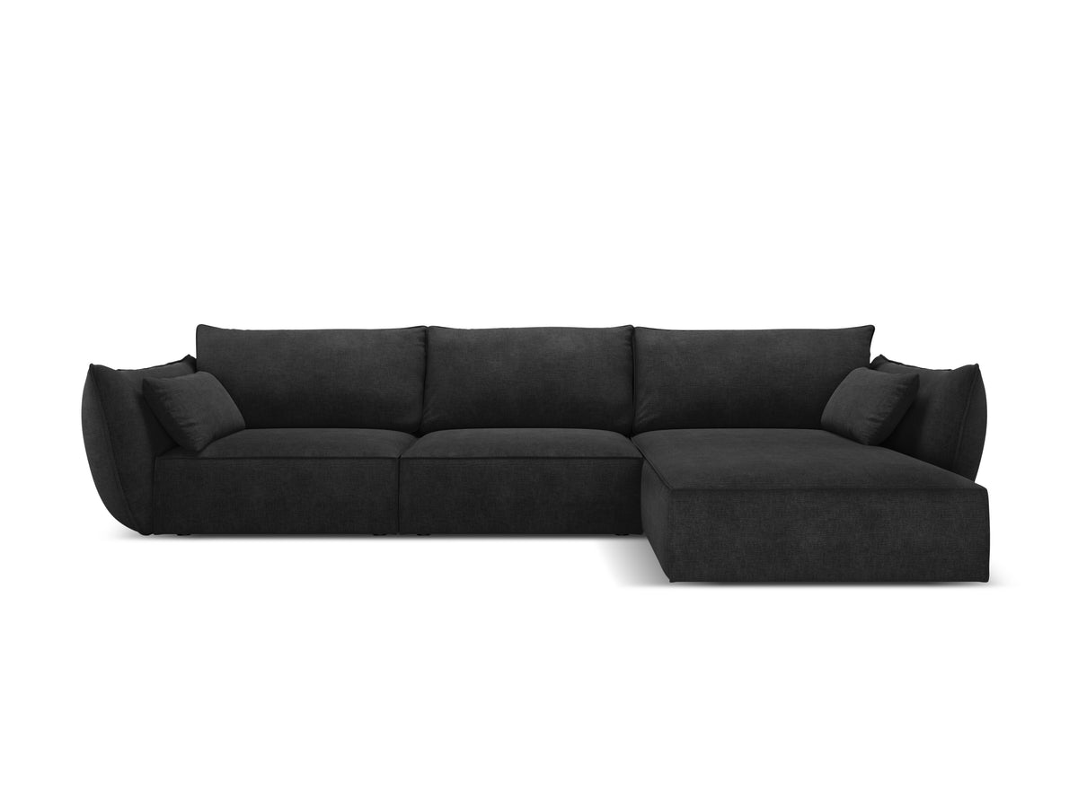 Eine Ecke im Szenil-Stoff rechtsseitig 4sitzer Vanda Black