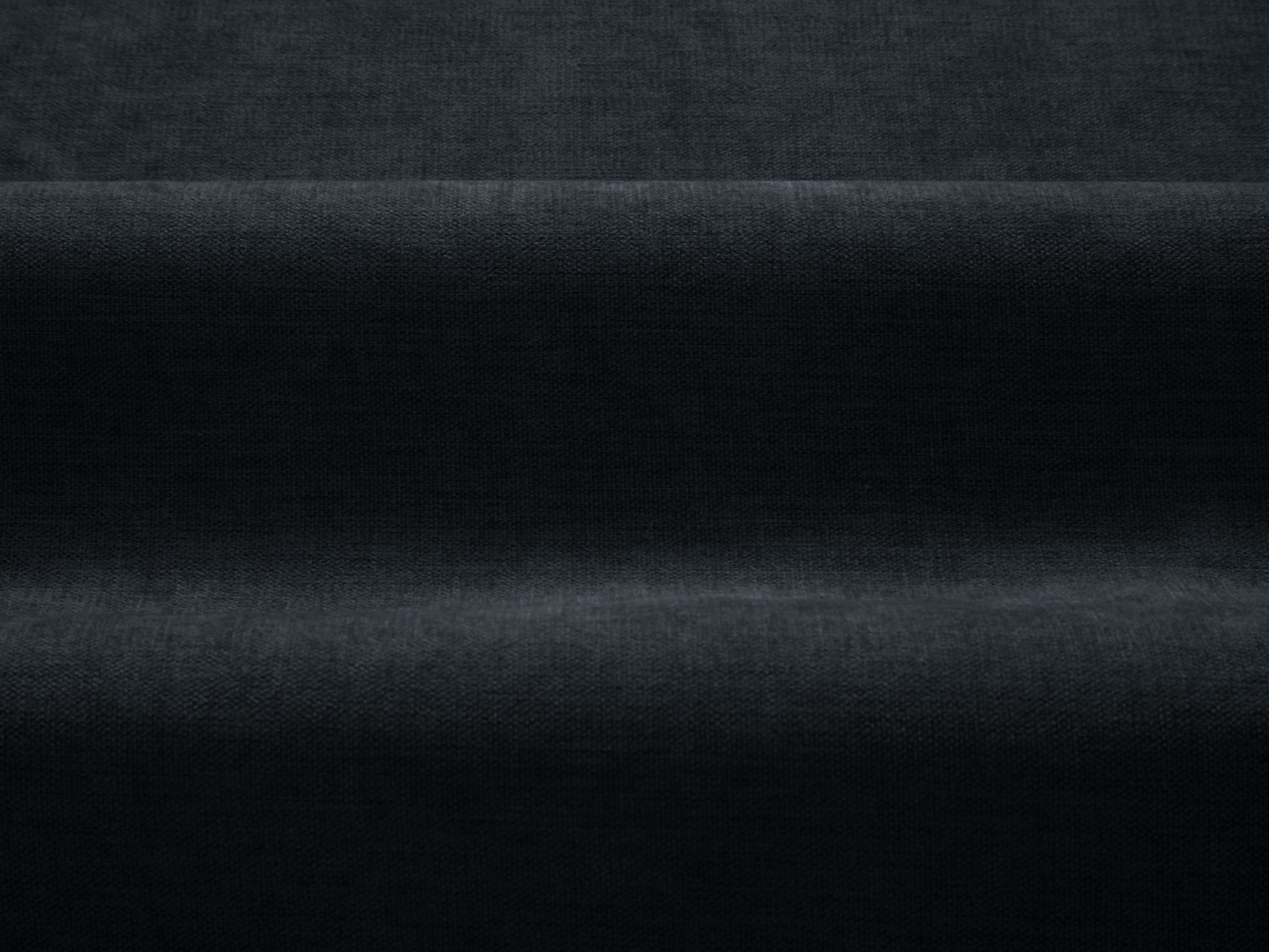 Rechtsseitige Eckcouch DAPHNE schwarzer Chenille