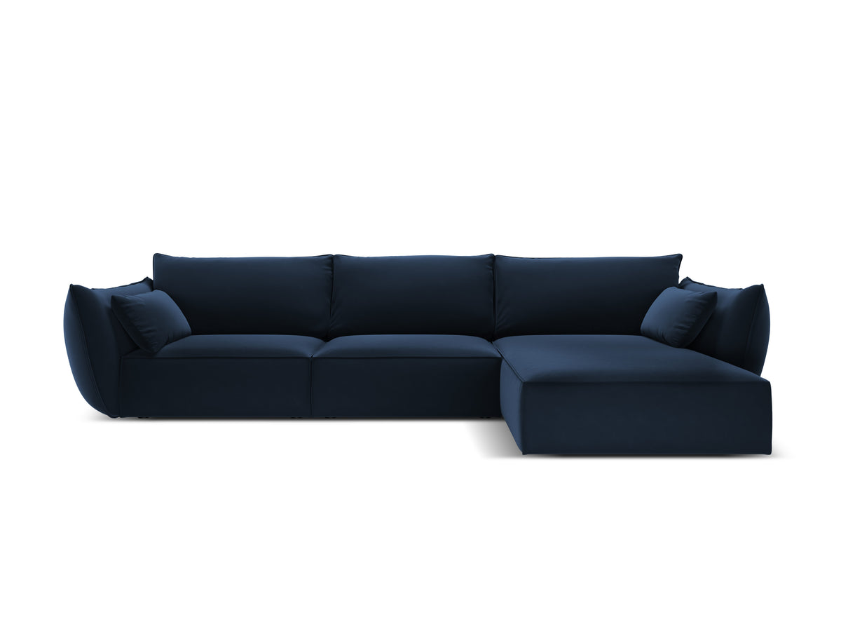 Rechte Velvet-Ecke 4-Sitzer Vanda Navy Blue