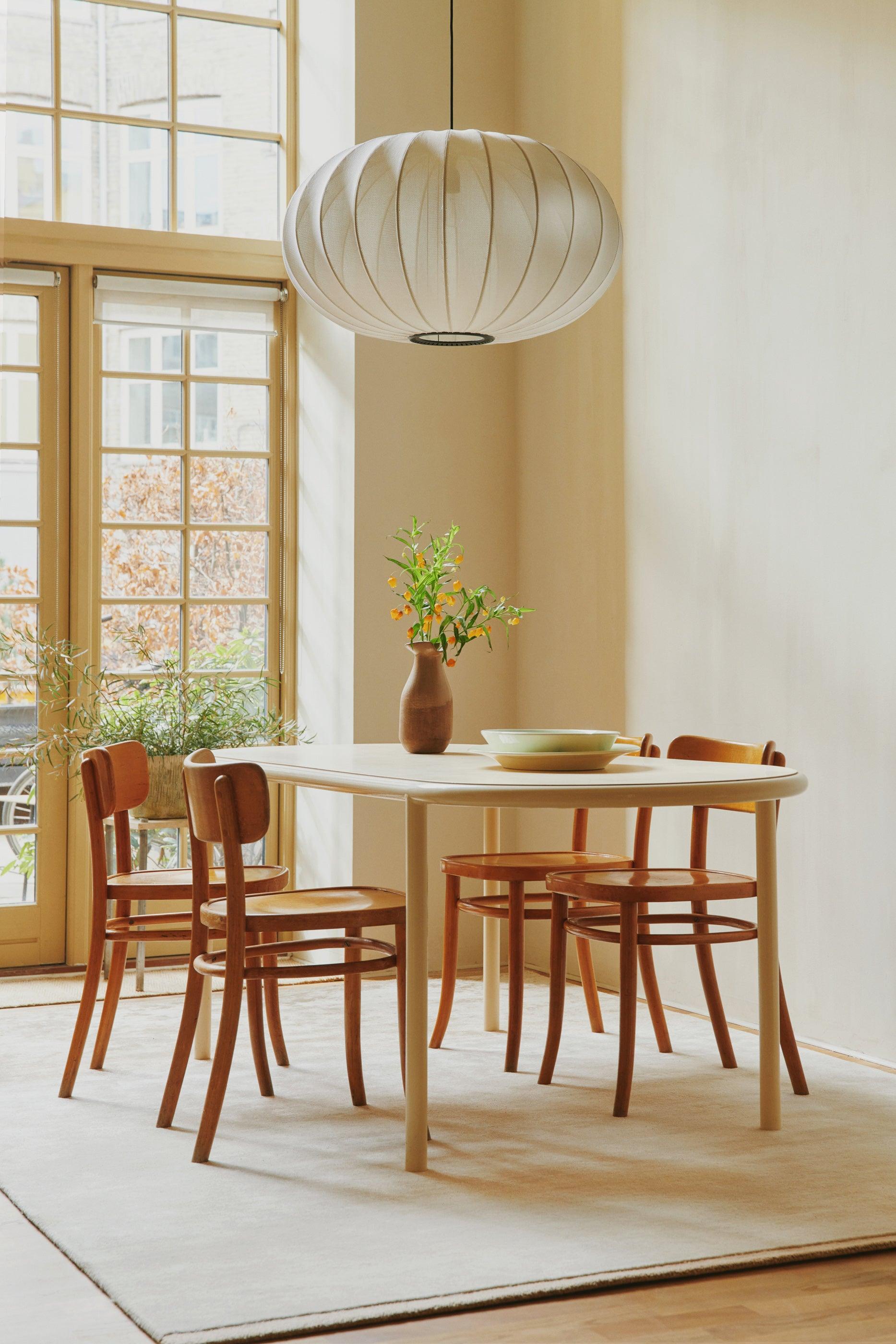 Lampa wisząca KNIT-WIT OVAL piaskowy – Made by Hand