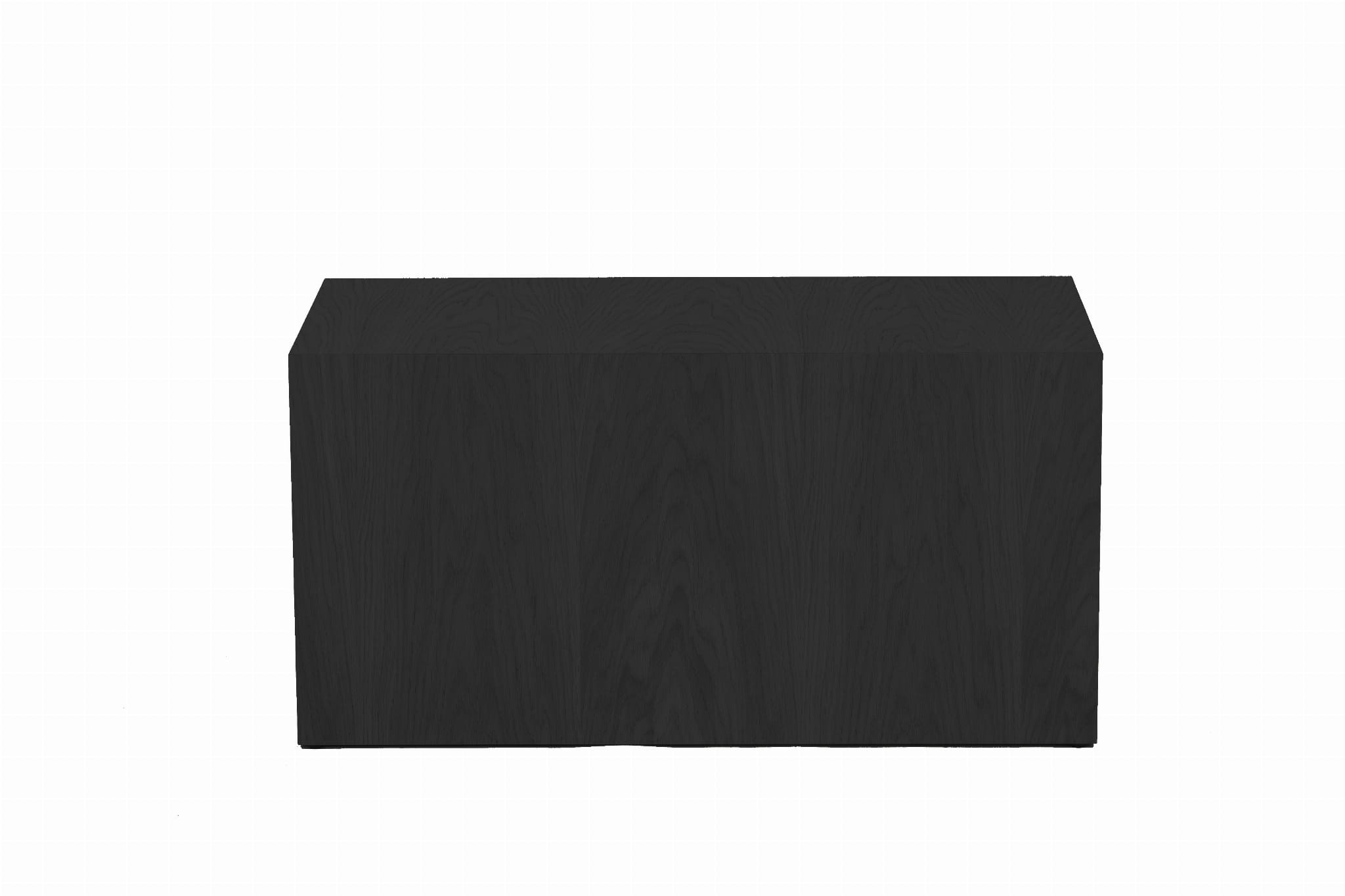 Couchtisch FIRKANT schwarz Eichenfurnier
