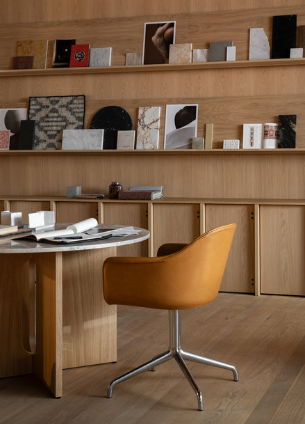 Round Table ANDROGYNE dark oak veneer