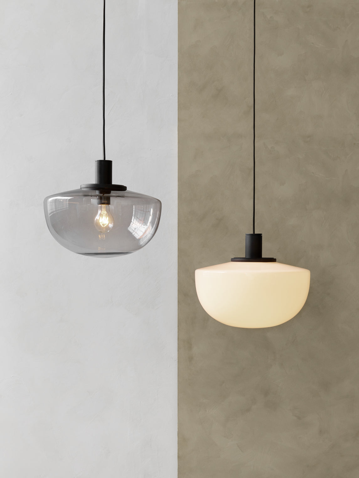 Pendelleuchte BANK rauchiges Glas