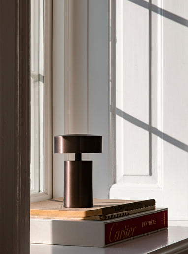 Portable Lamp COLUMN brown aluminum