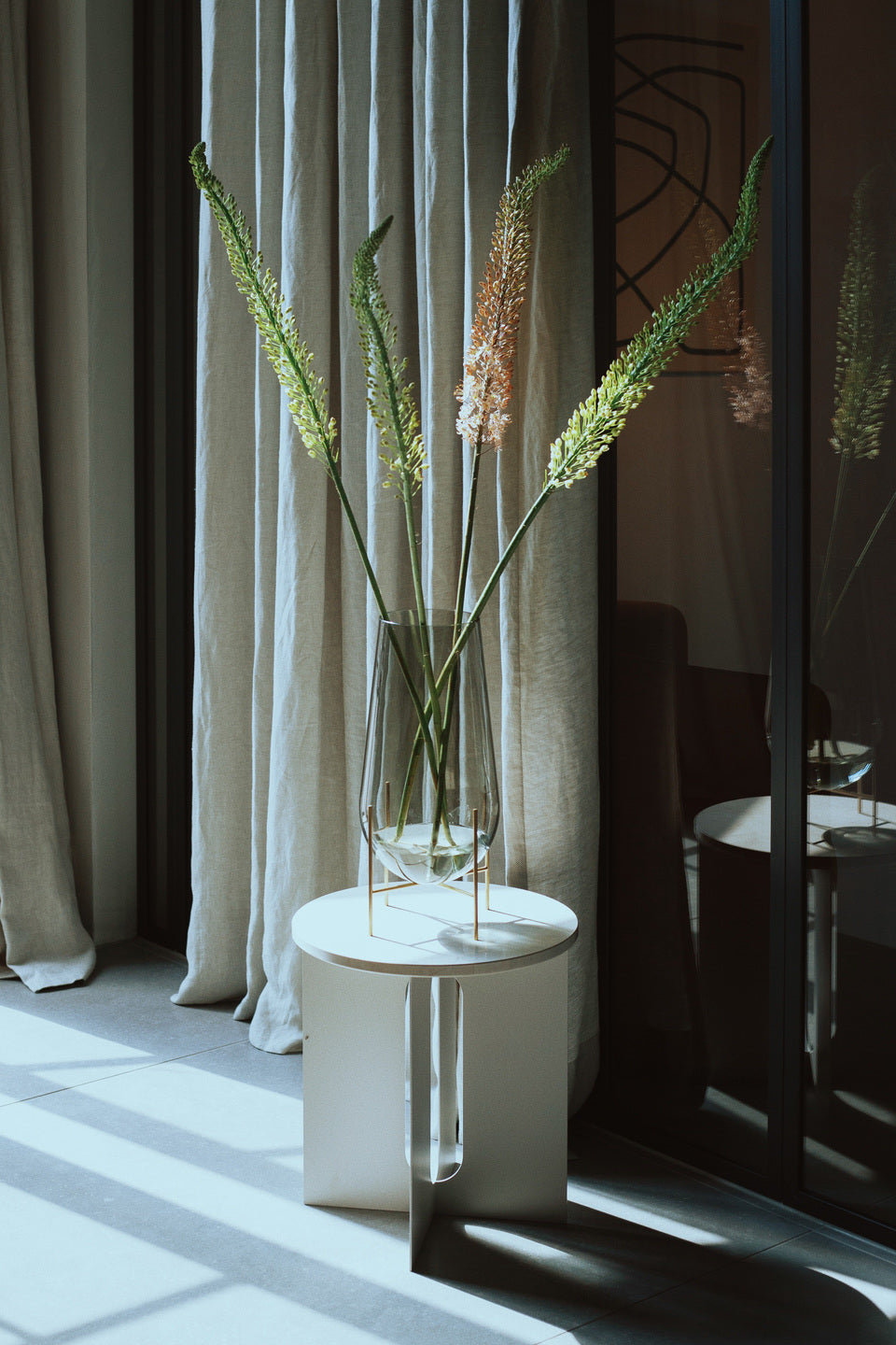 Vase ÉCHASSE grünes Glas