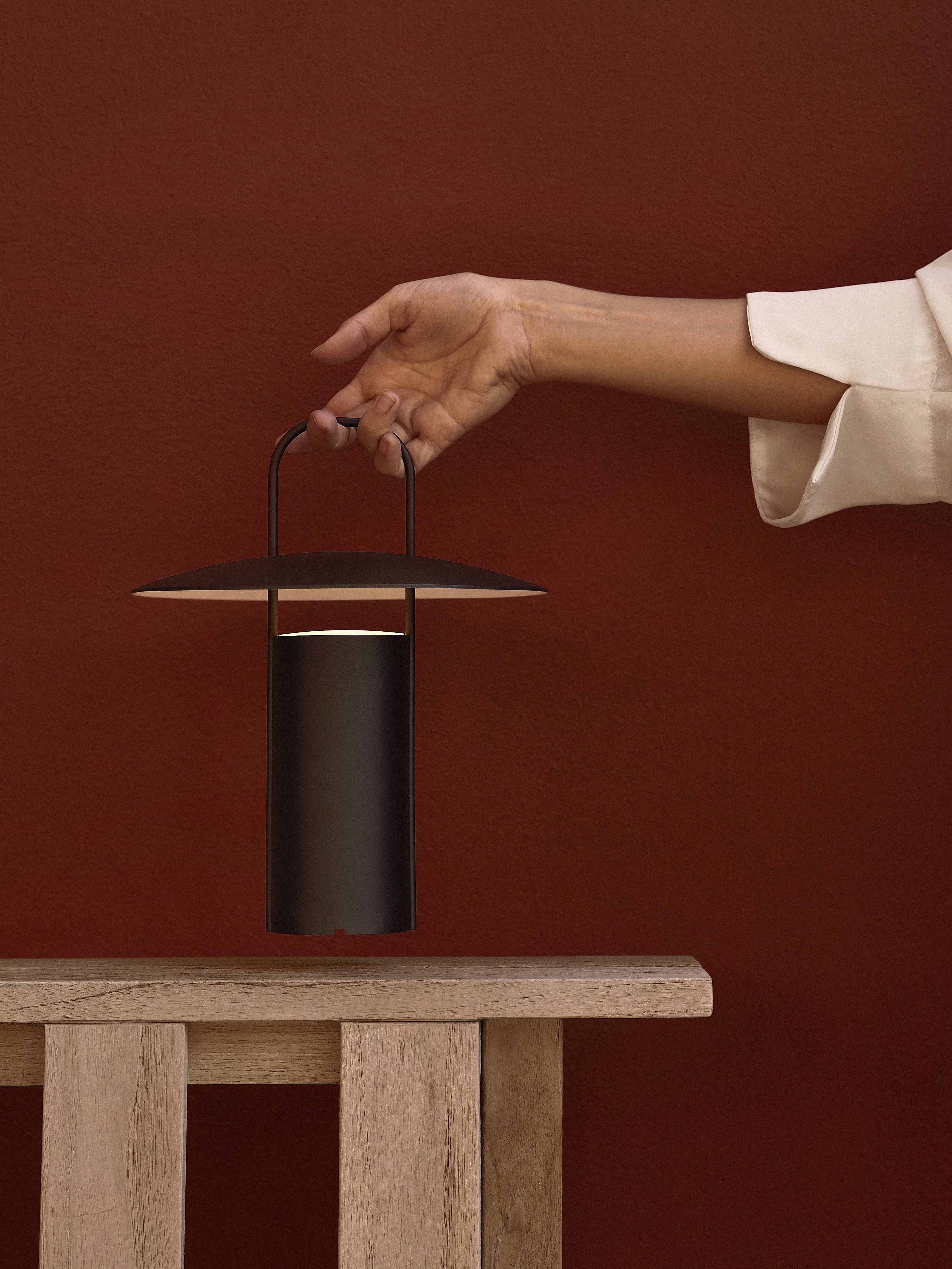 Tragbare Lampe RAY schwarz