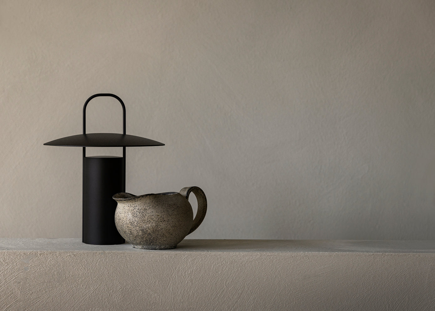 Tragbare Lampe RAY schwarz