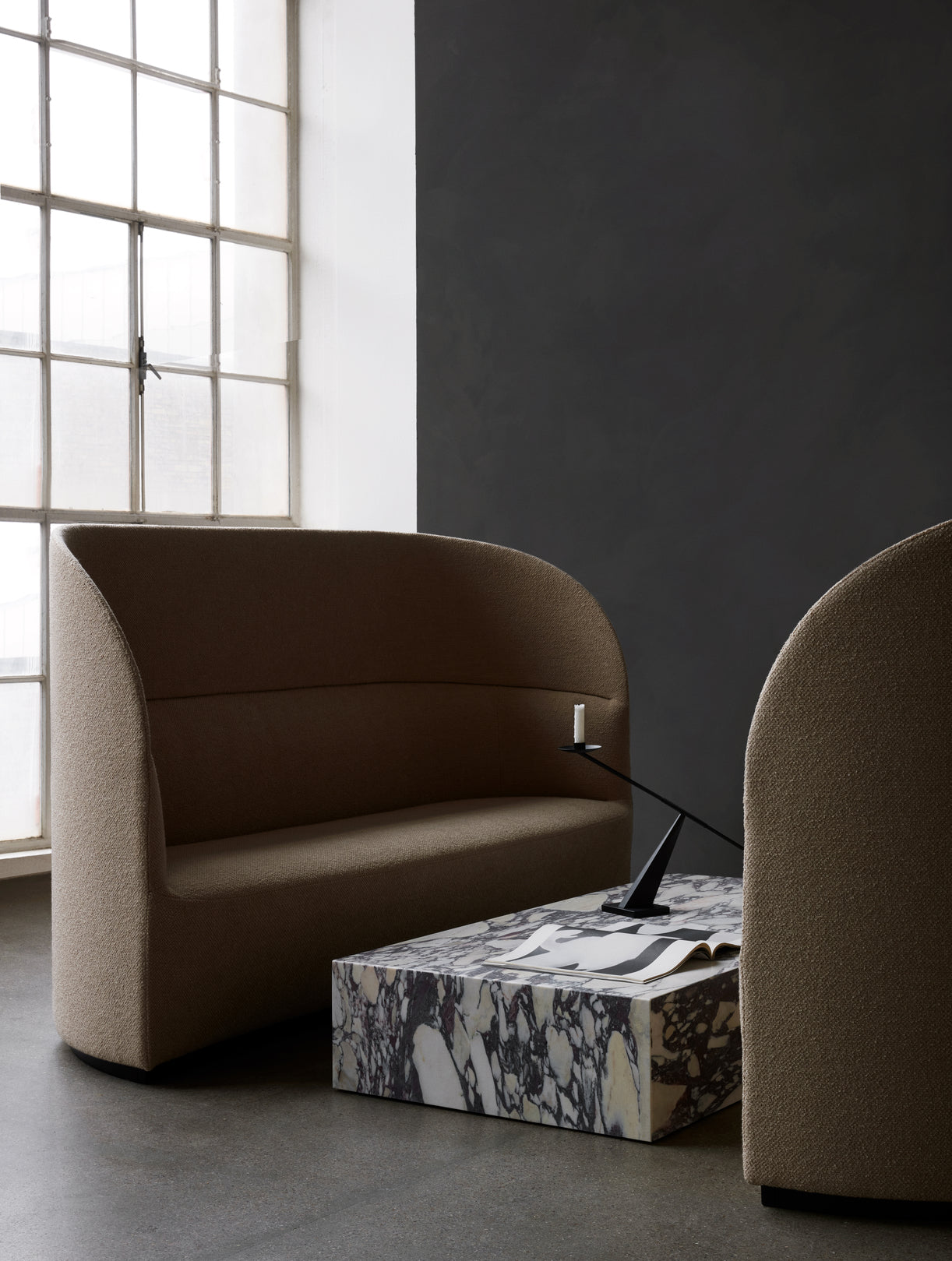 Sofa mit hohem Rücken TEAROOM beige