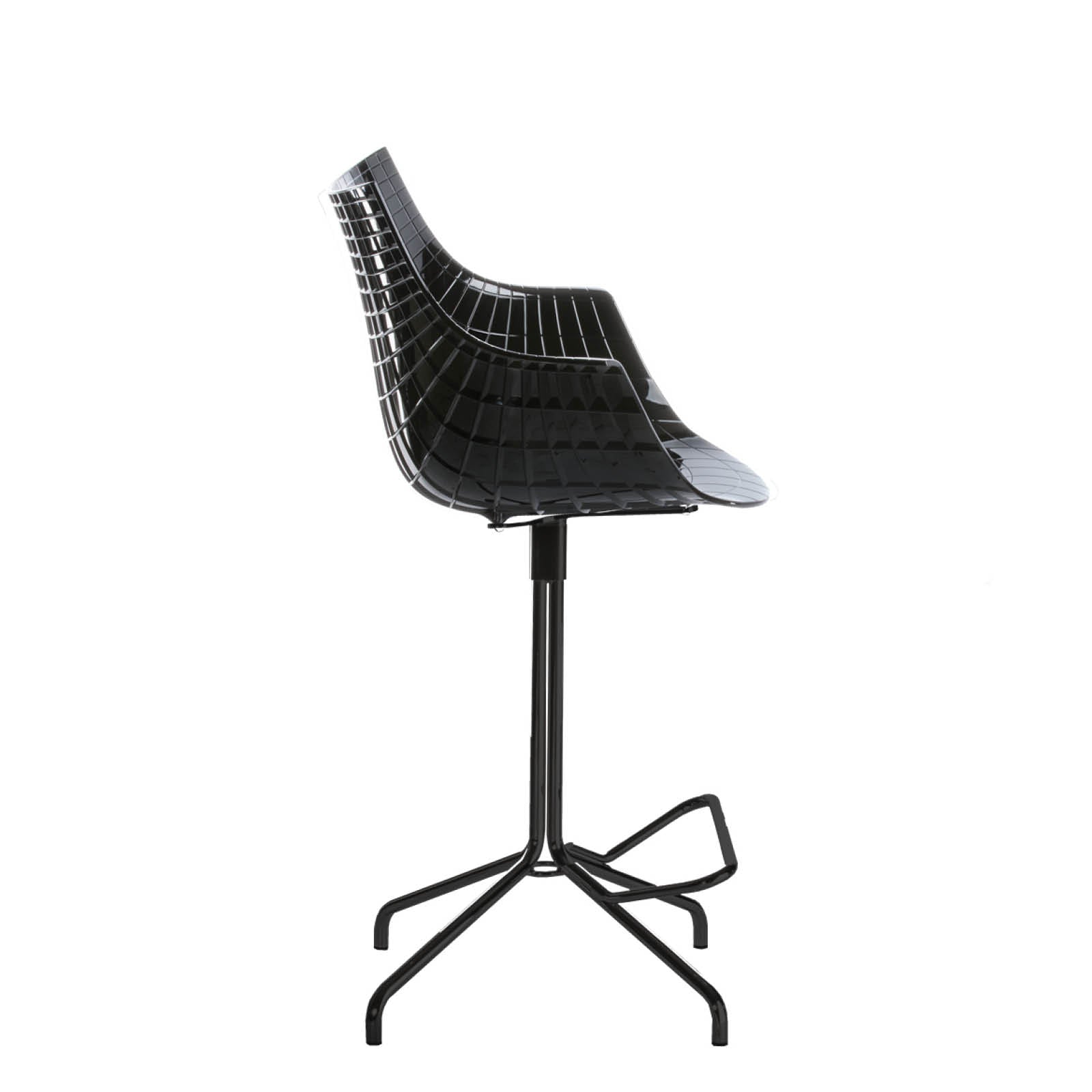 Black Meridiana Hocker with a black base