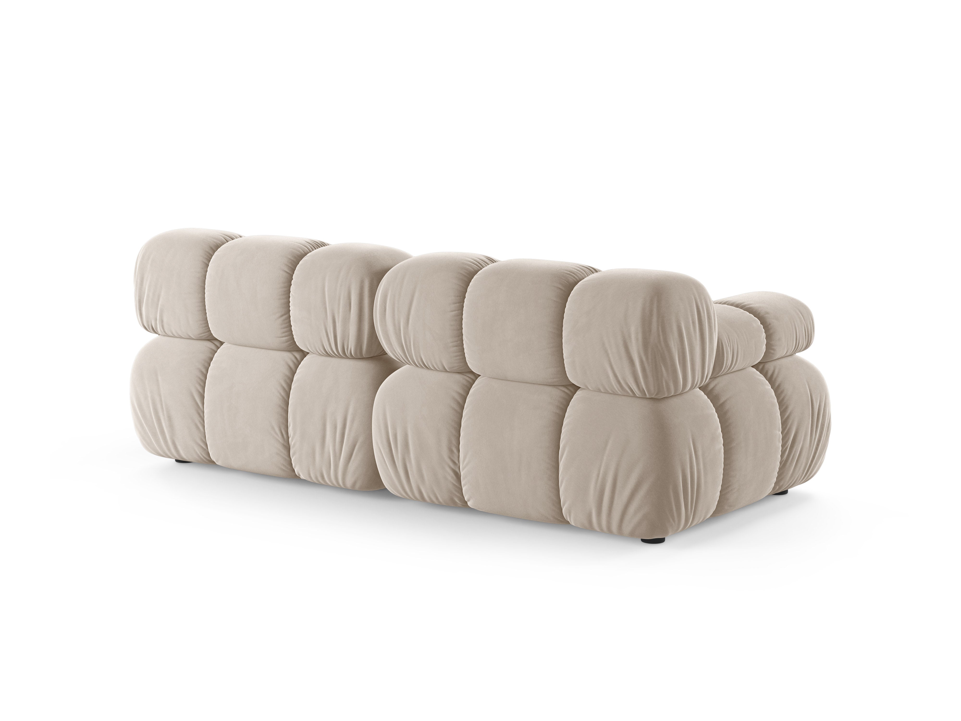 Modulares 2-Sitzer-Sofa aus Samt BELLIS in Beige