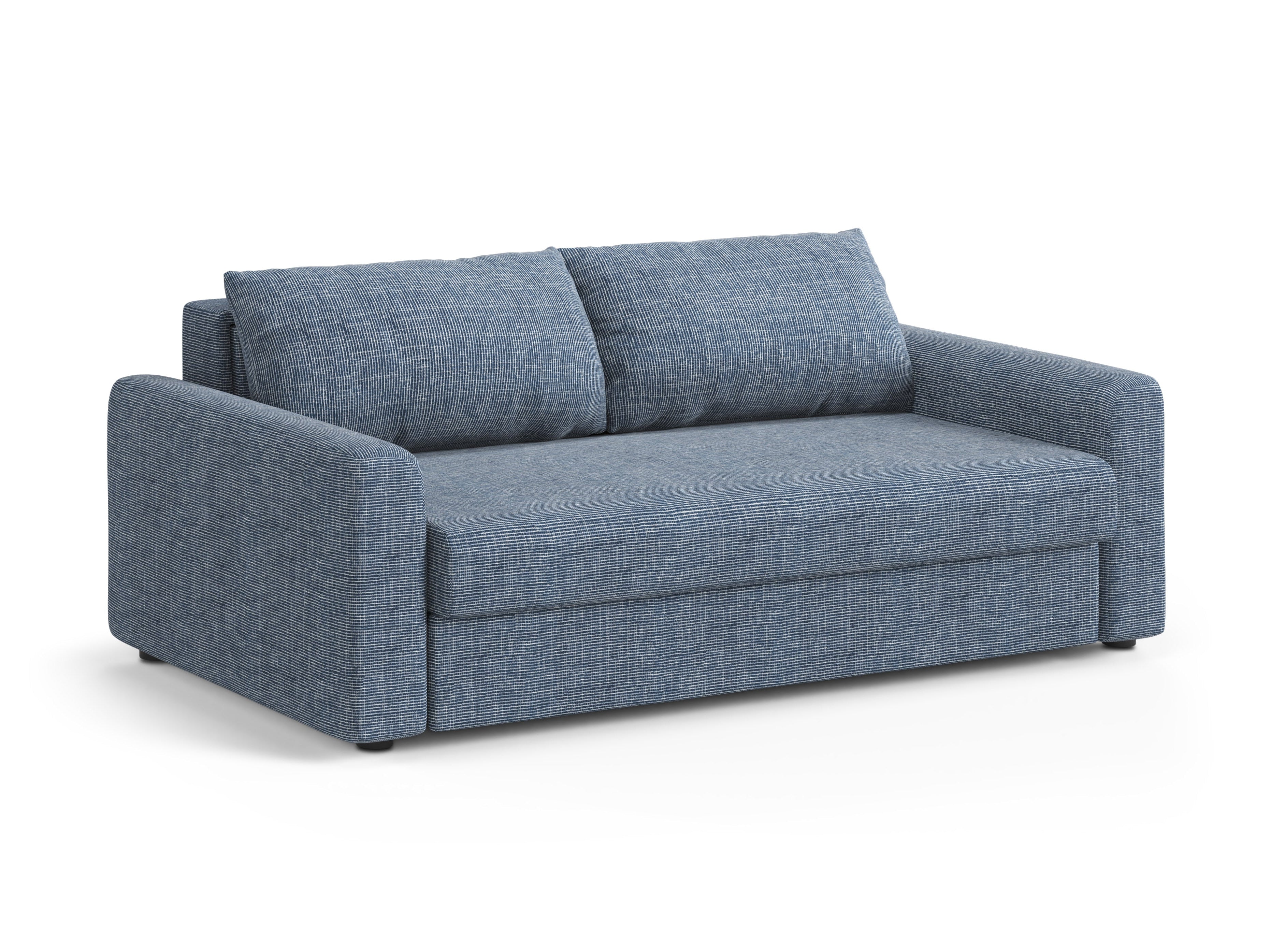 Sofa 3-osobowa z funkcją spania DAVID niebieski melanż – Micadoni