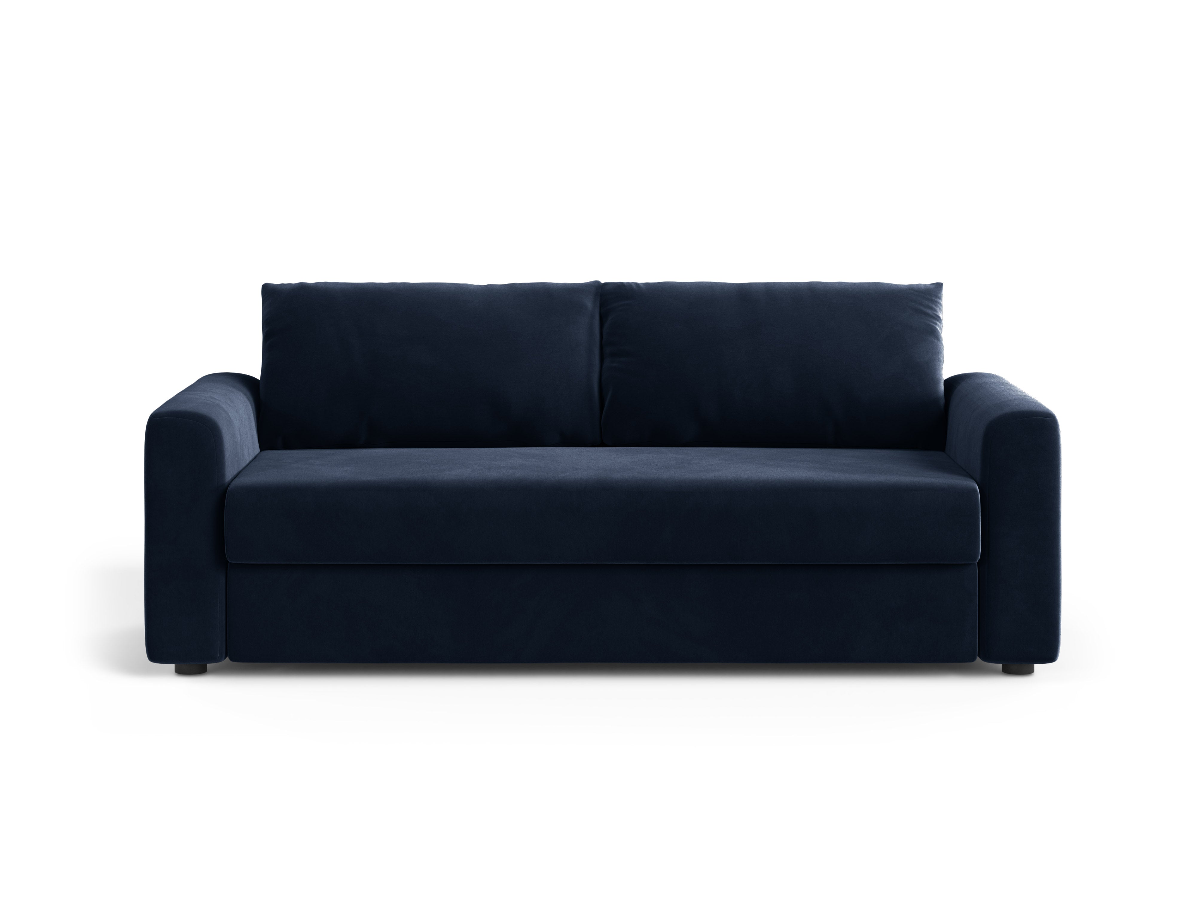 Sofa aus Samt für 3 Personen mit Schlaf-Funktion DAVID königsblau