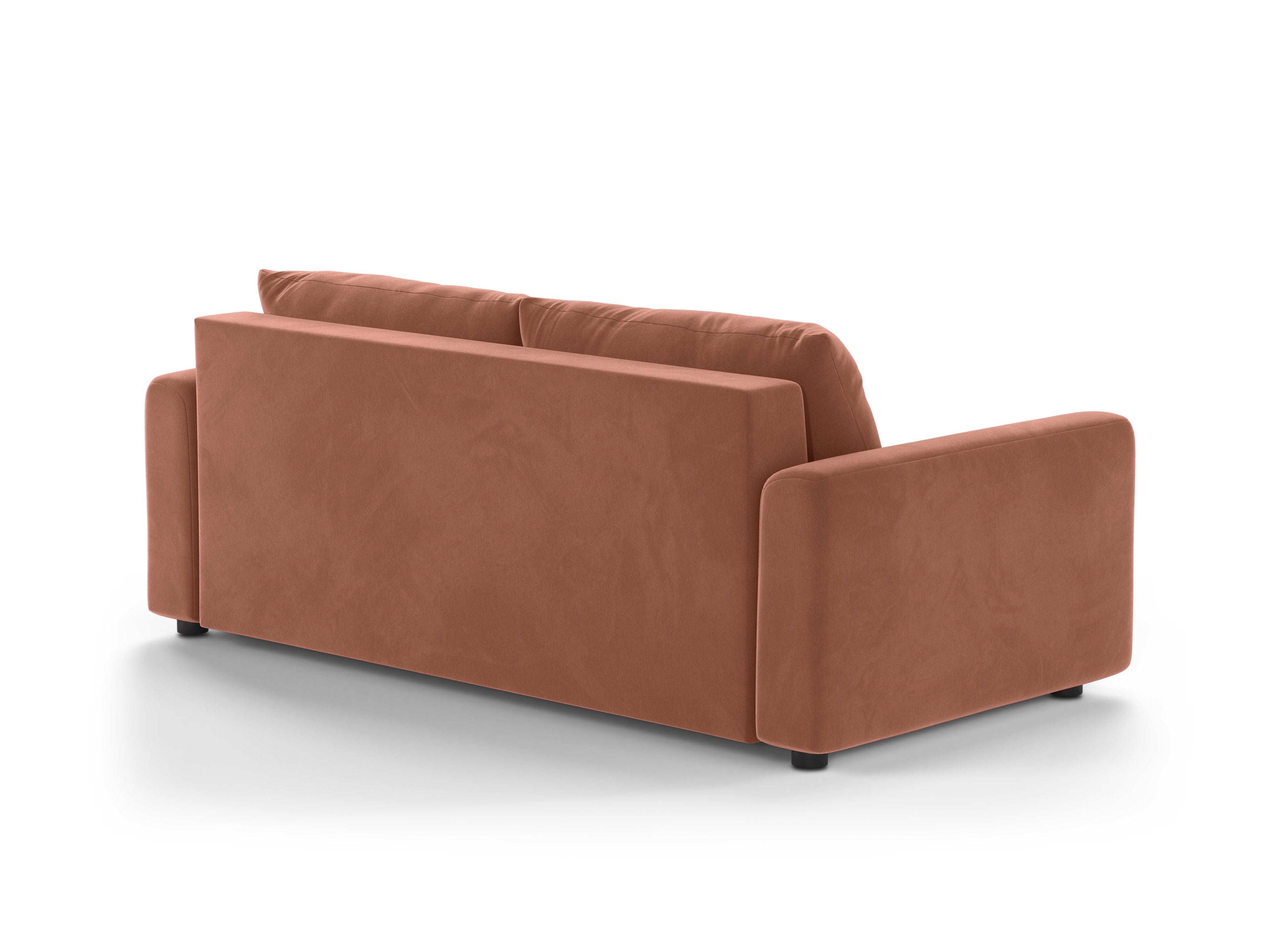 Sofa aus Samt für 3 Personen mit Schlaf-Funktion DAVID in Rosa