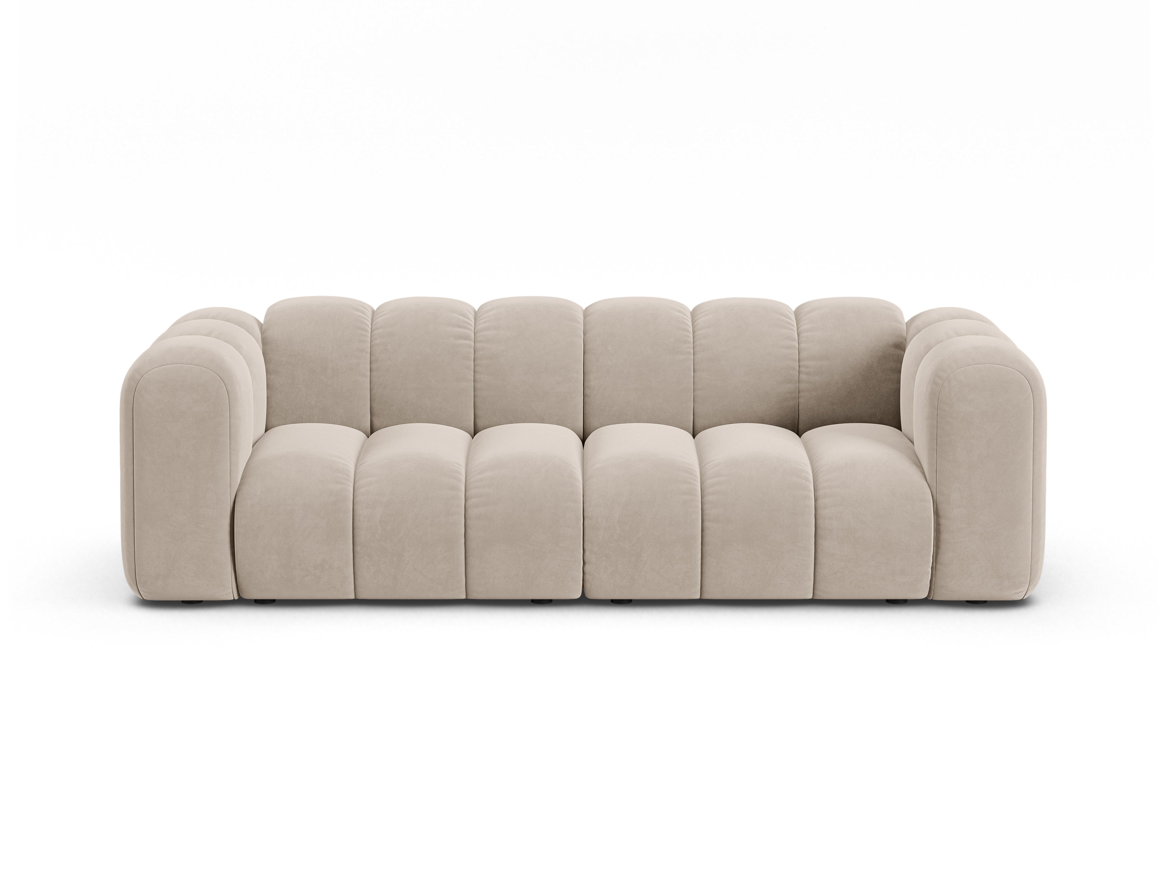 Sofa aus Samt 3-sitzig LUPINE beige