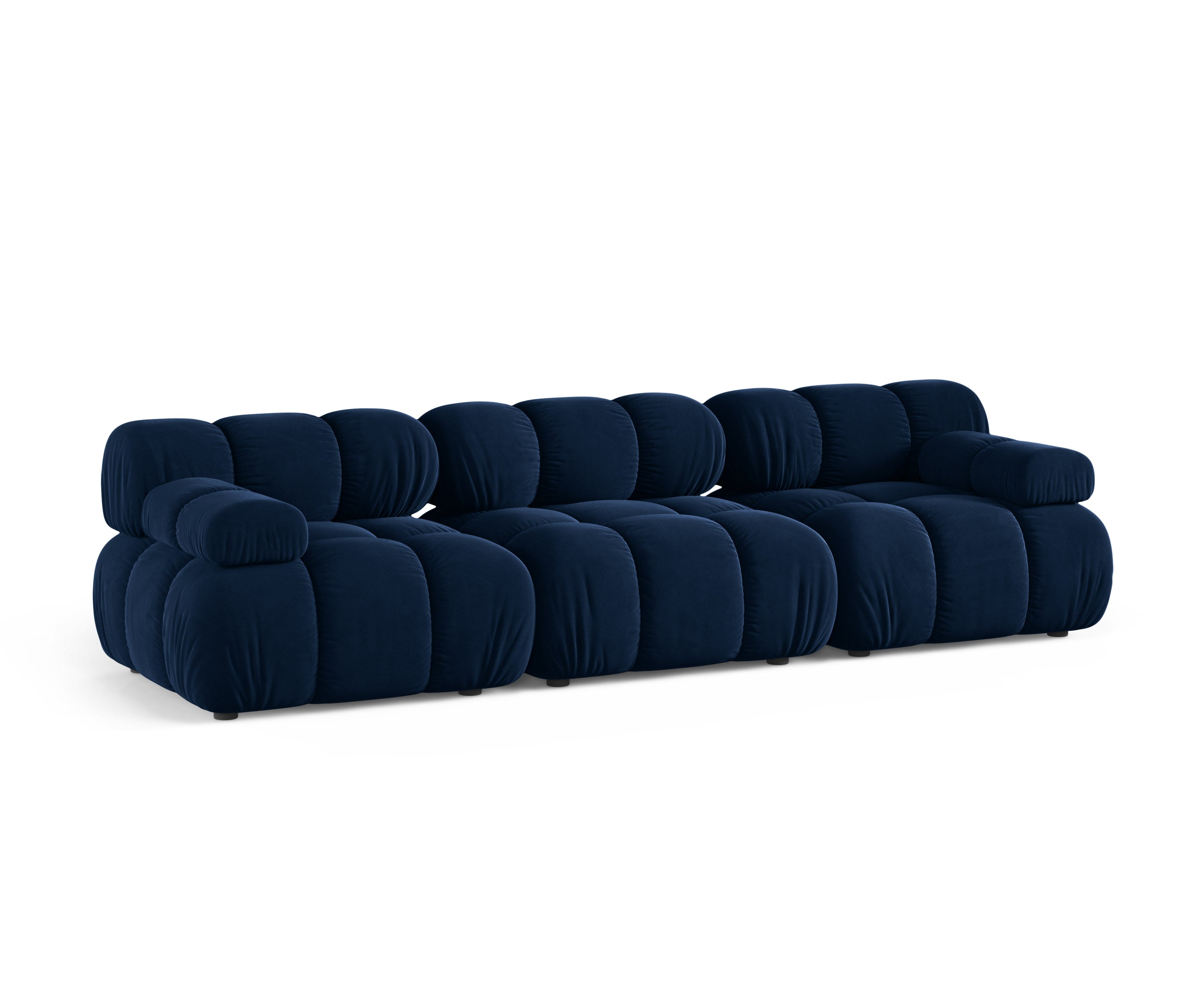Modulares 3-Sitzer-Sofa aus Samt BELLIS in königsblau