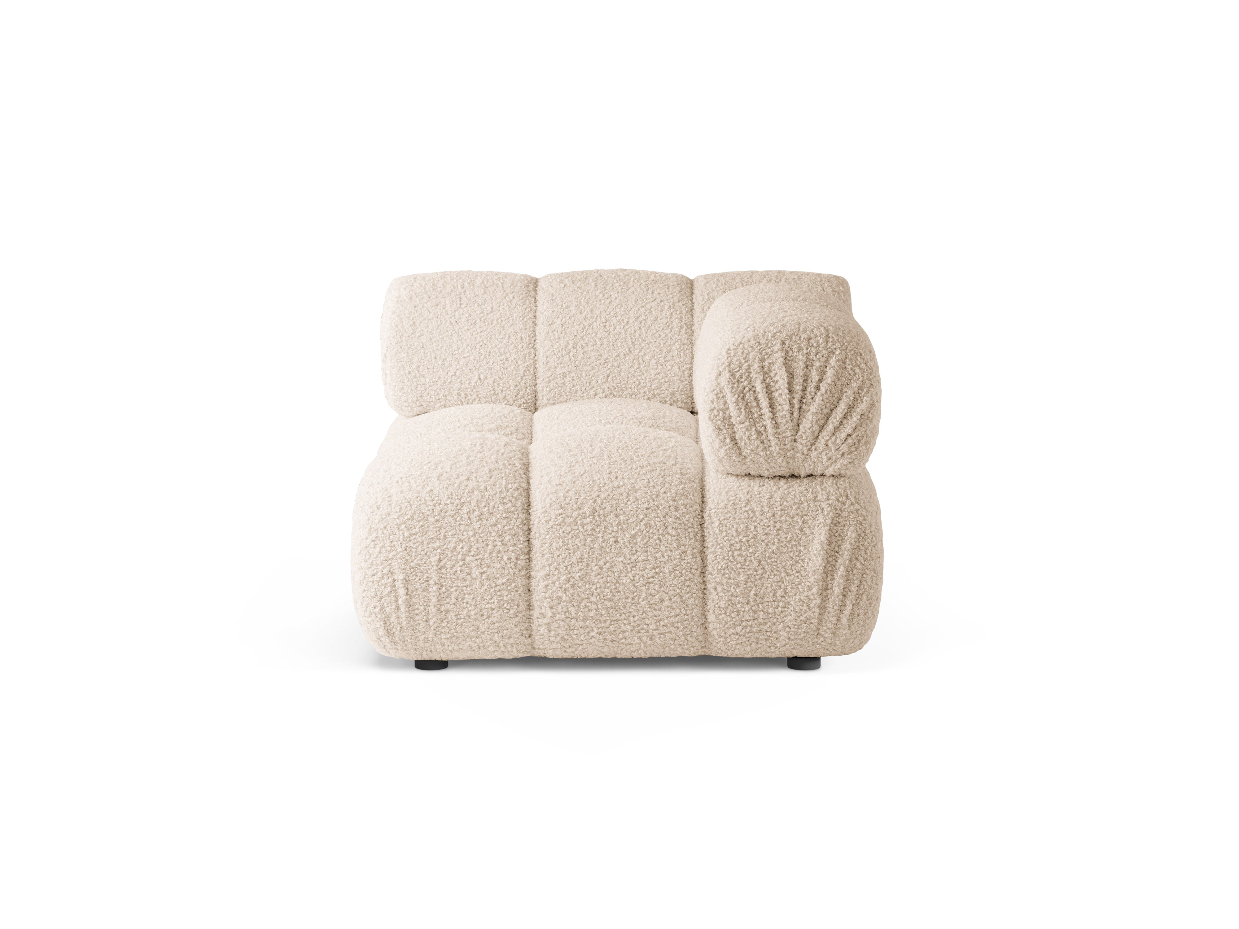 Modulares Sofa BELLIS - Eckmodul in beigem Boucle