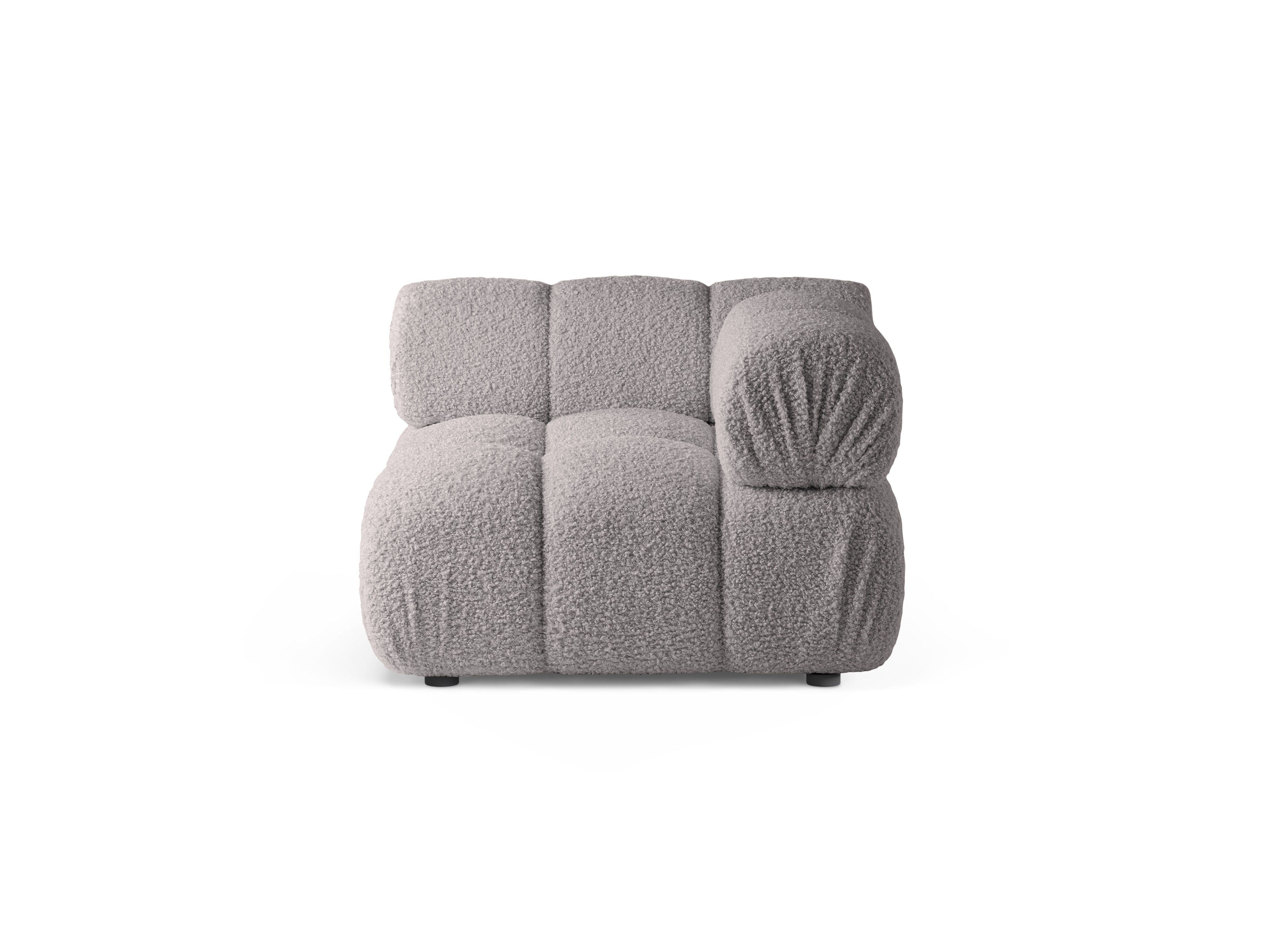 Modulares Sofa BELLIS - graues Boucle-Eckmodul