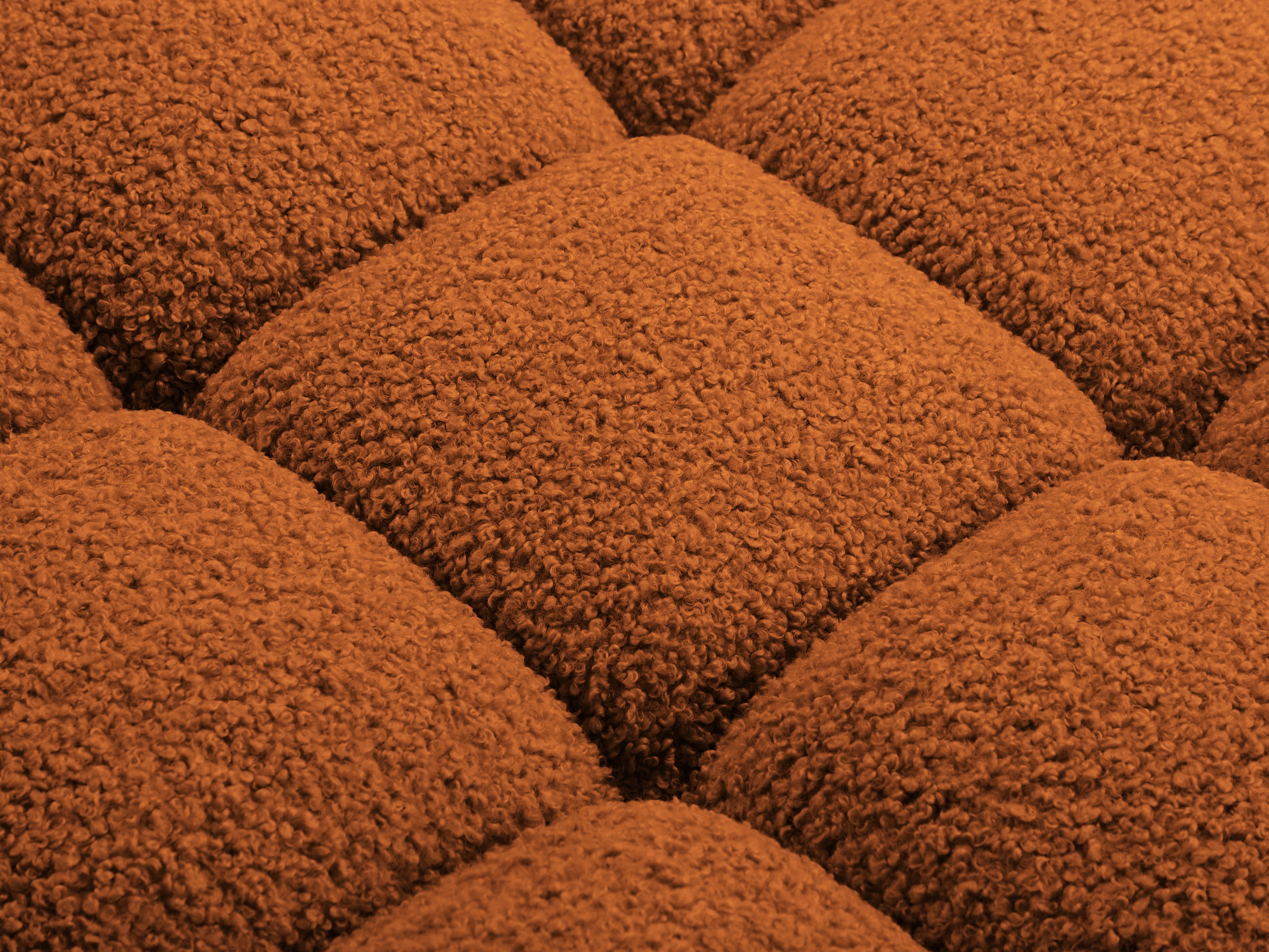Modulares Sofa BELLIS - Eckmodul in ziegelrotem Boucle
