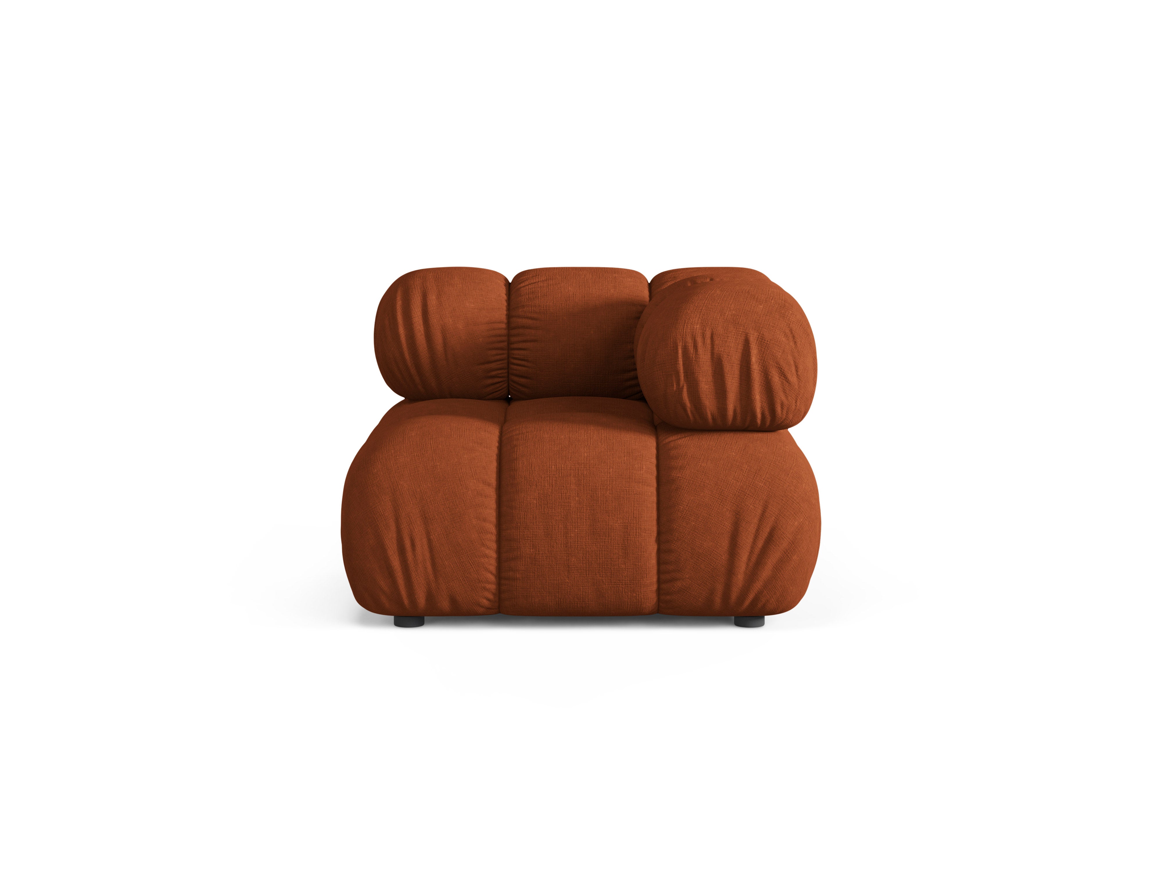 Modulares Sofa BELLIS - Eckmodul in Ziegelrot