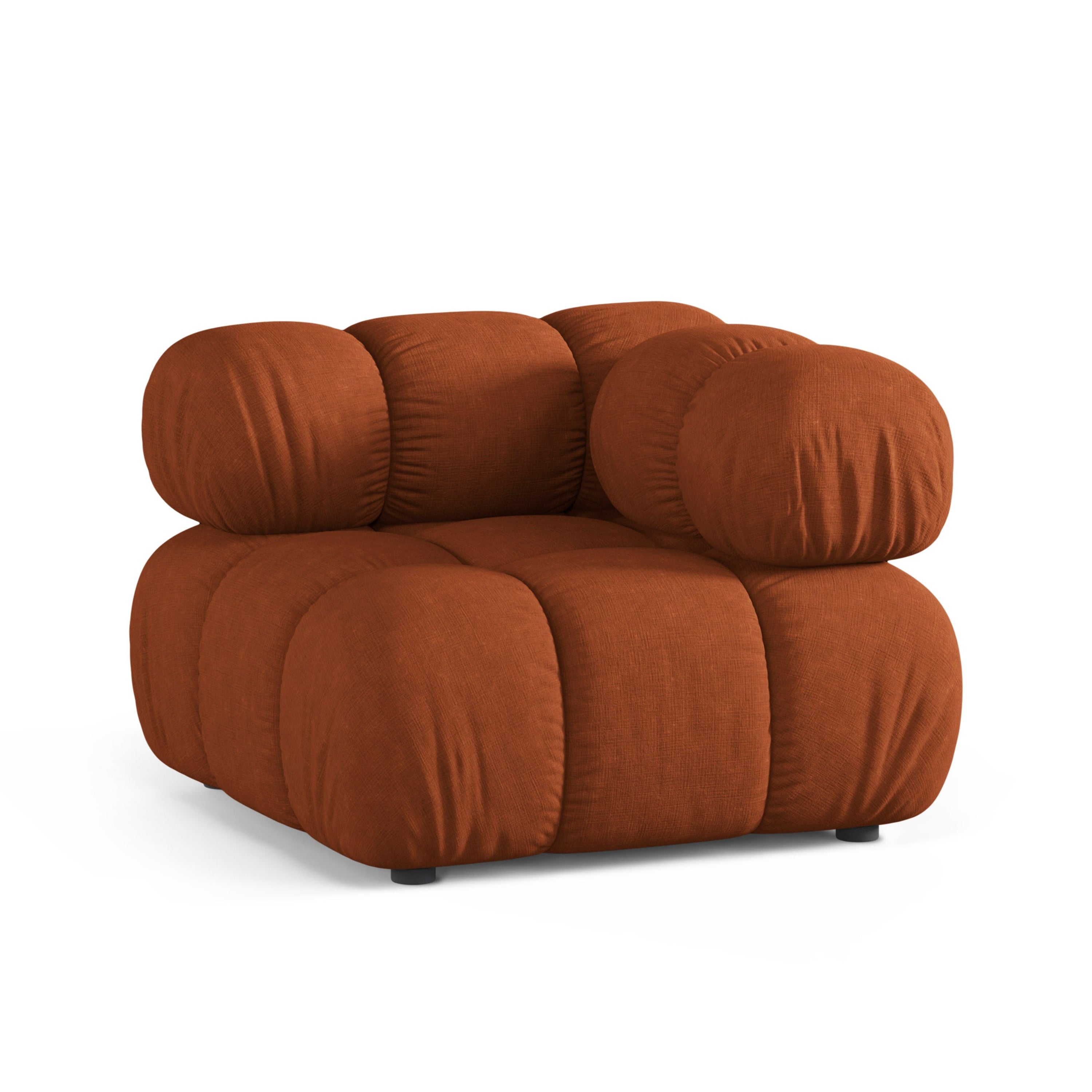 Modulares Sofa BELLIS - Eckmodul in Ziegelrot