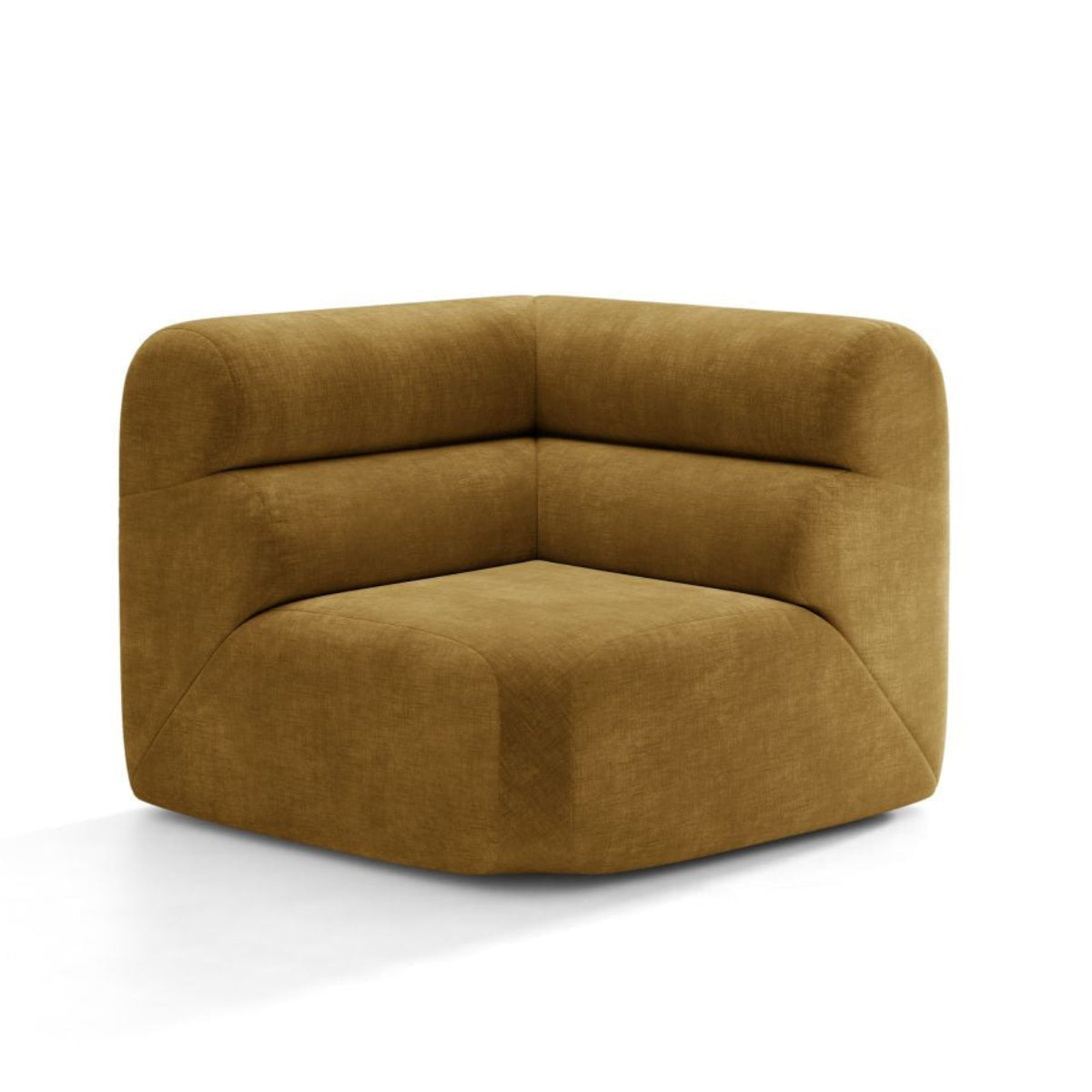 Modulares Sofa NEO - Eckmodul in senfgelbem Chenille