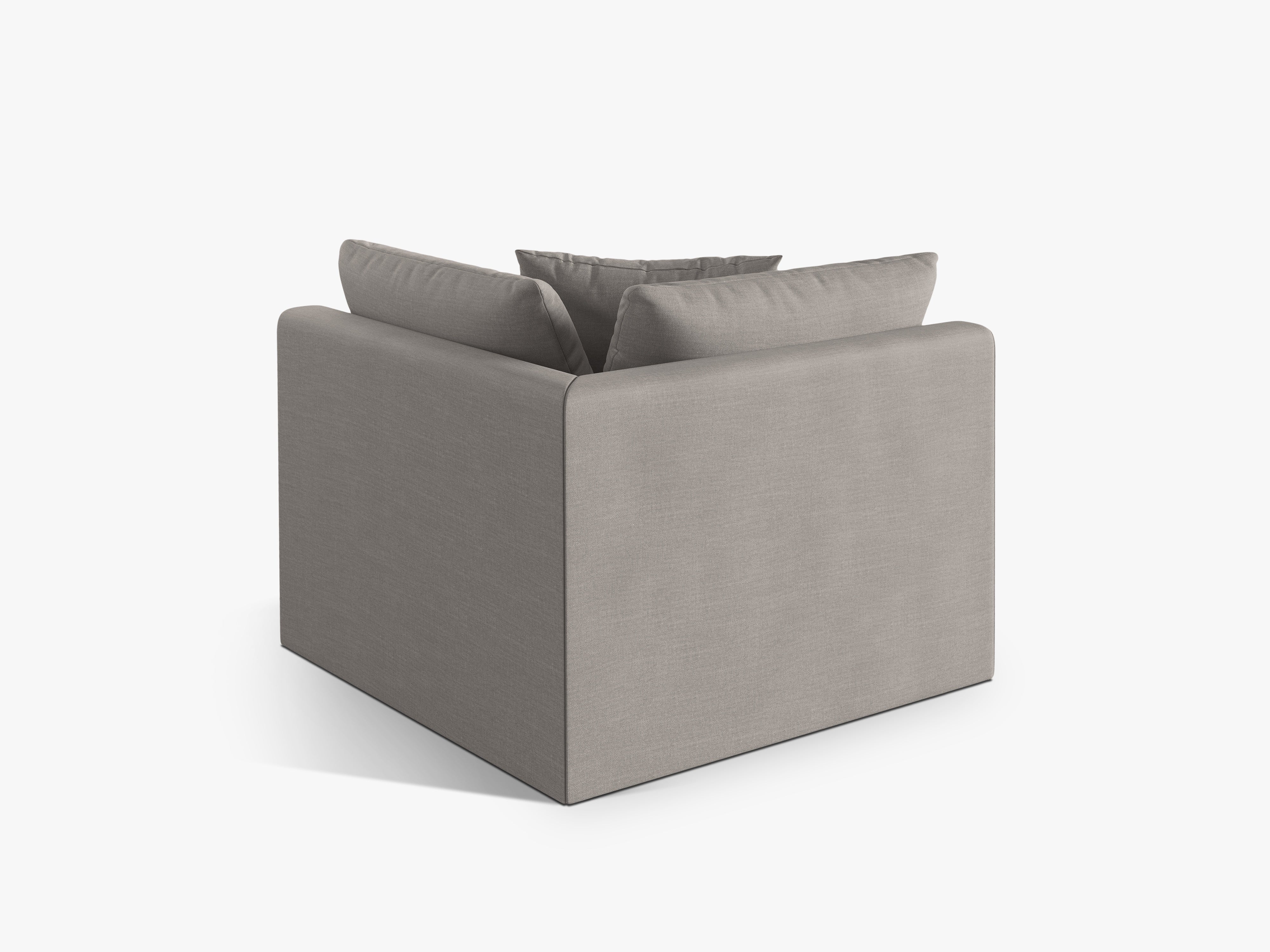 Modulares Sofa CHRIS - Eckelement in cremefarbenem Chenille