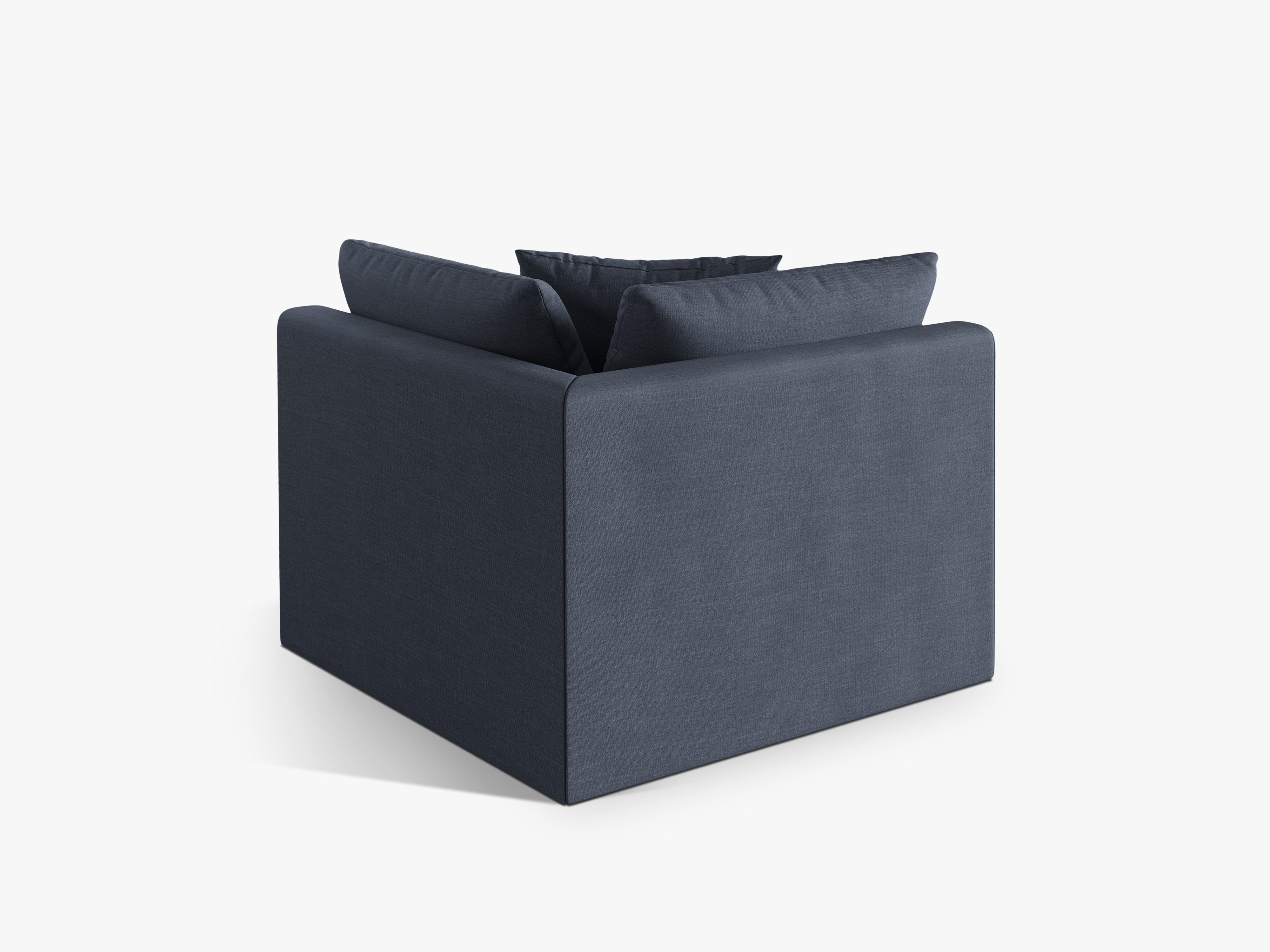 Modulares Sofa CHRIS - Eckelement in hellblauem Chenille