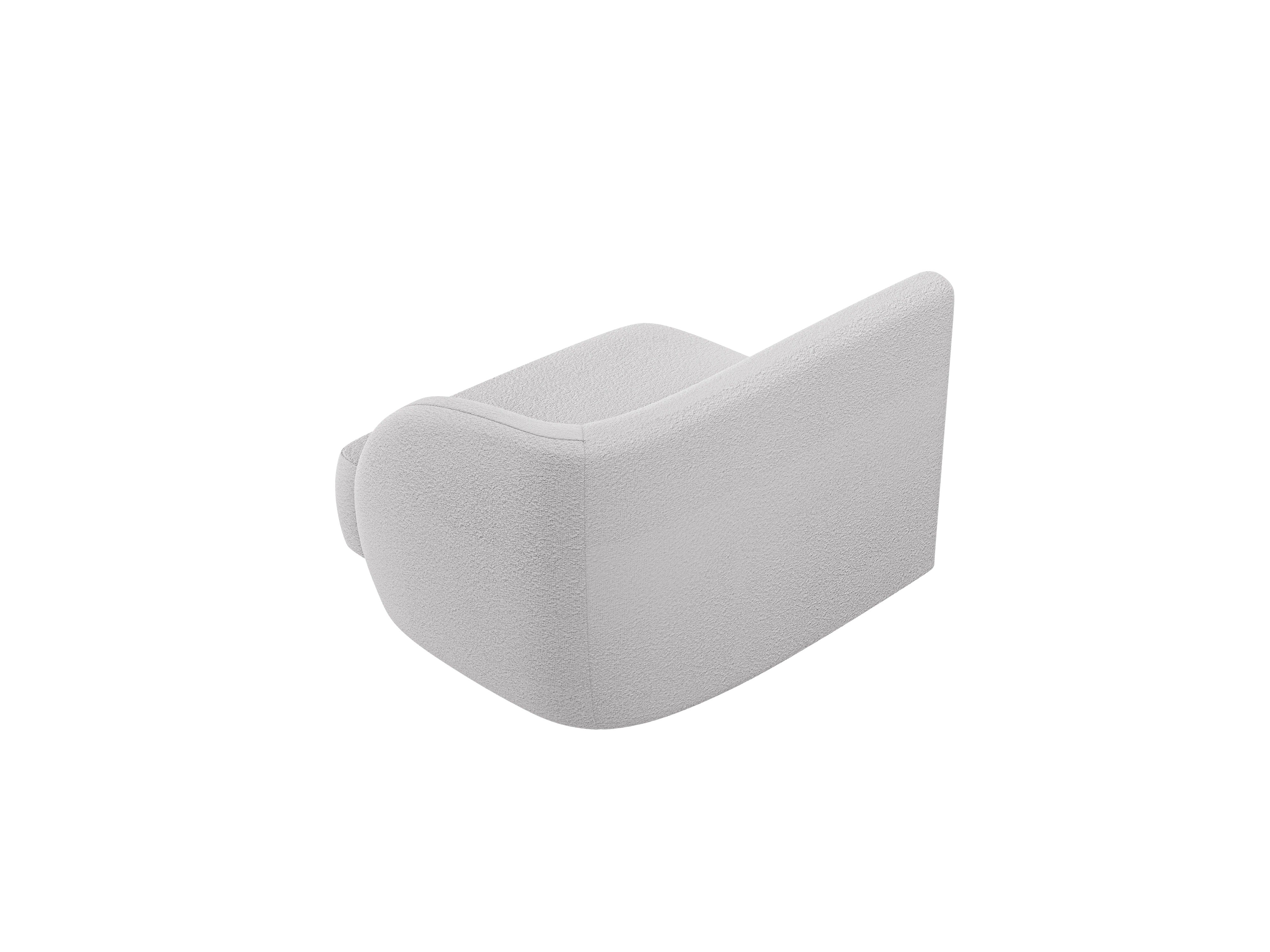 MILEY Modular Sofa - Right Side Module Light Gray Boucle