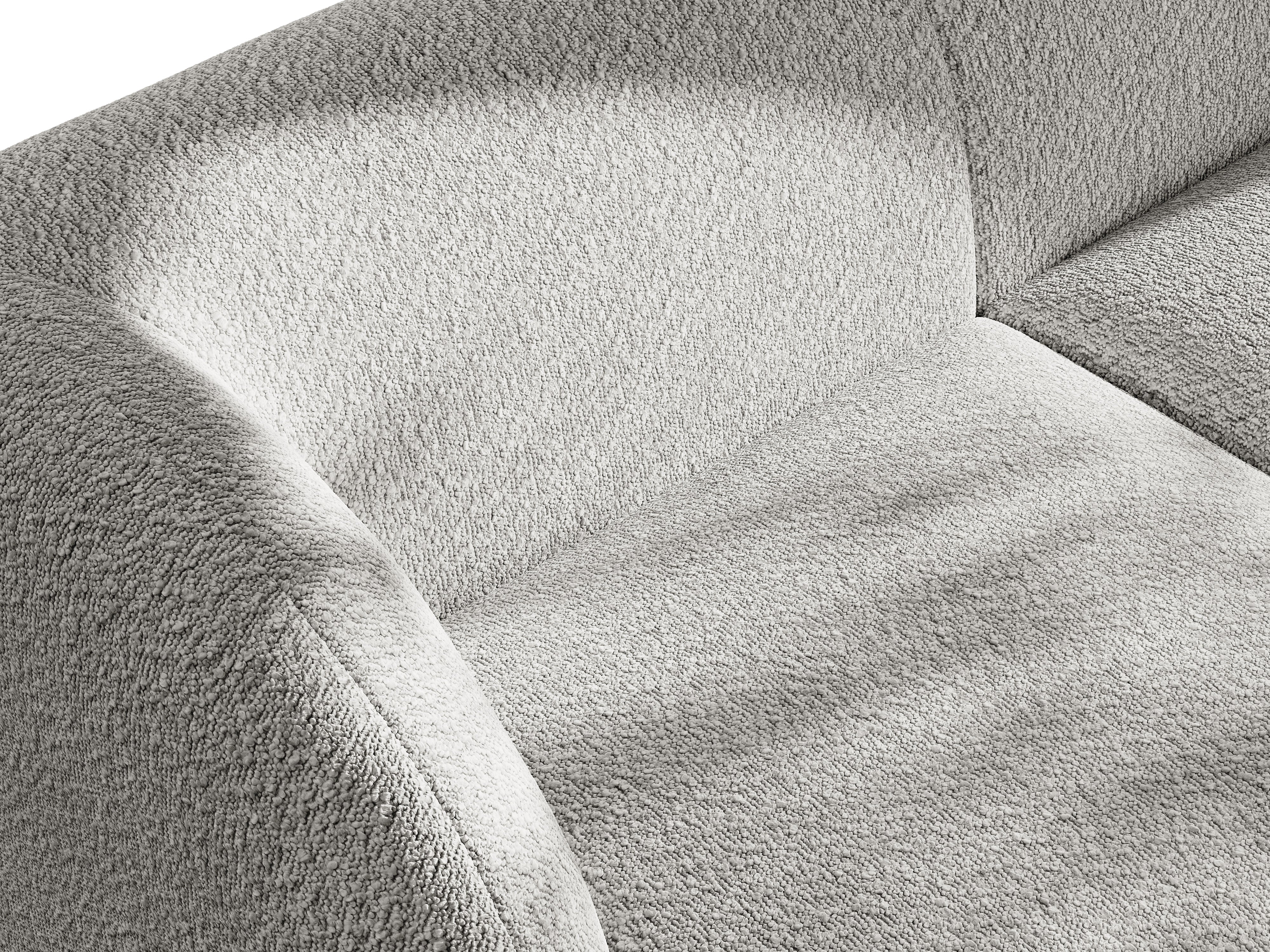 Modulsofa MILEY - linkes Element in hellgrauem Boucle