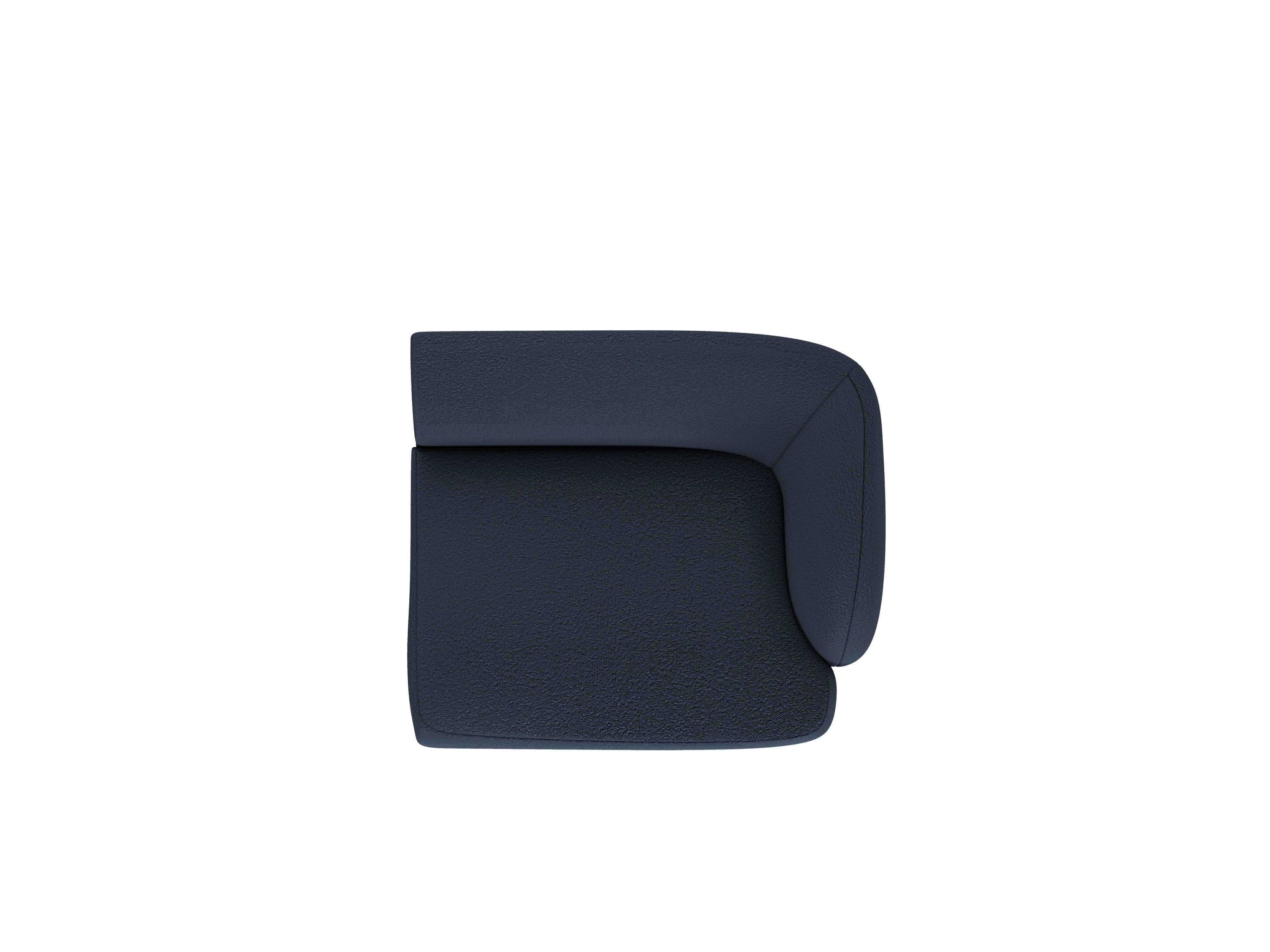 Modulares Sofa MILEY - rechter Modul in dunkelblauem Boucle