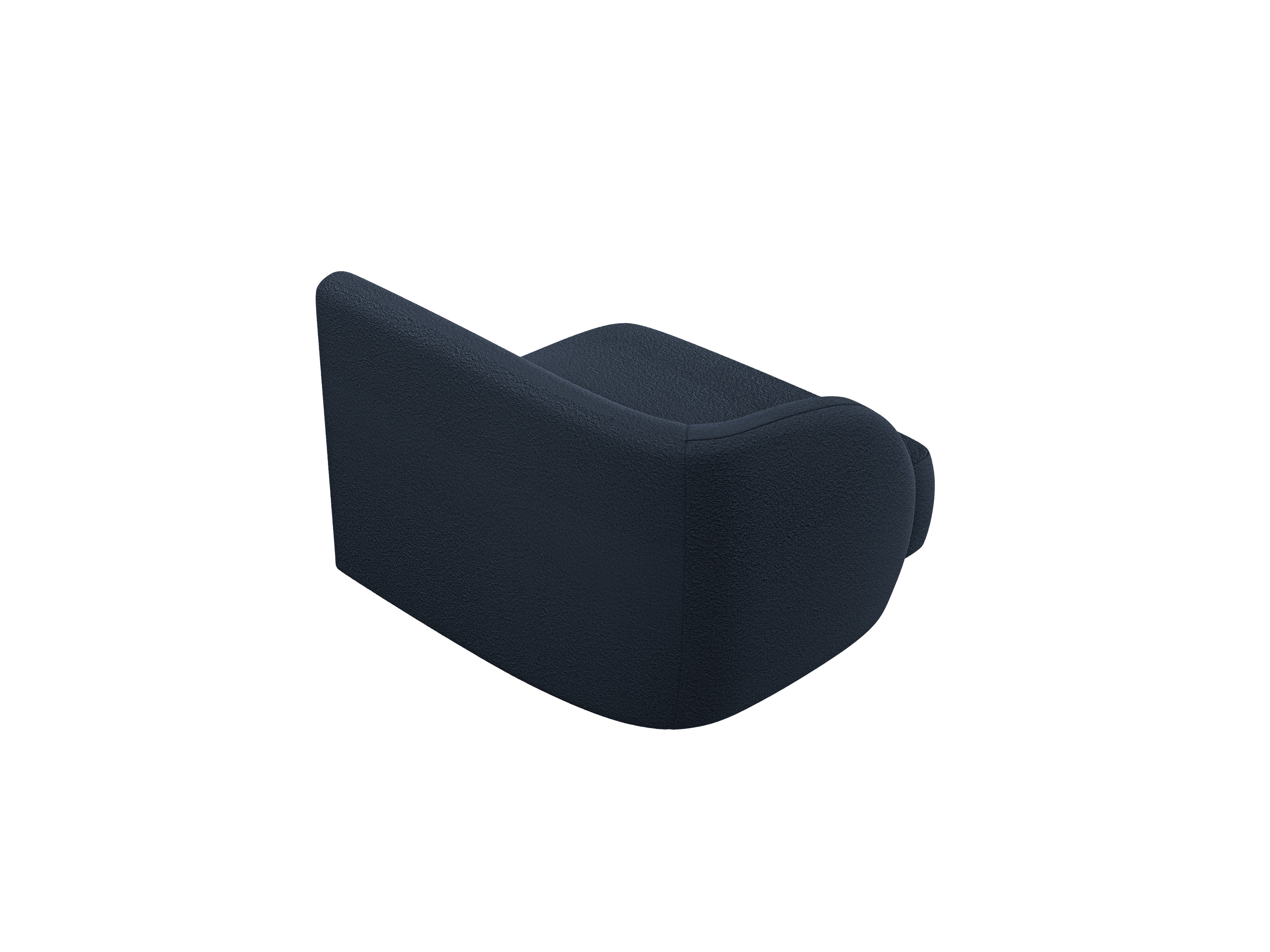 Modulares Sofa MILEY - linkes Modul in dunkelblauem Boucle