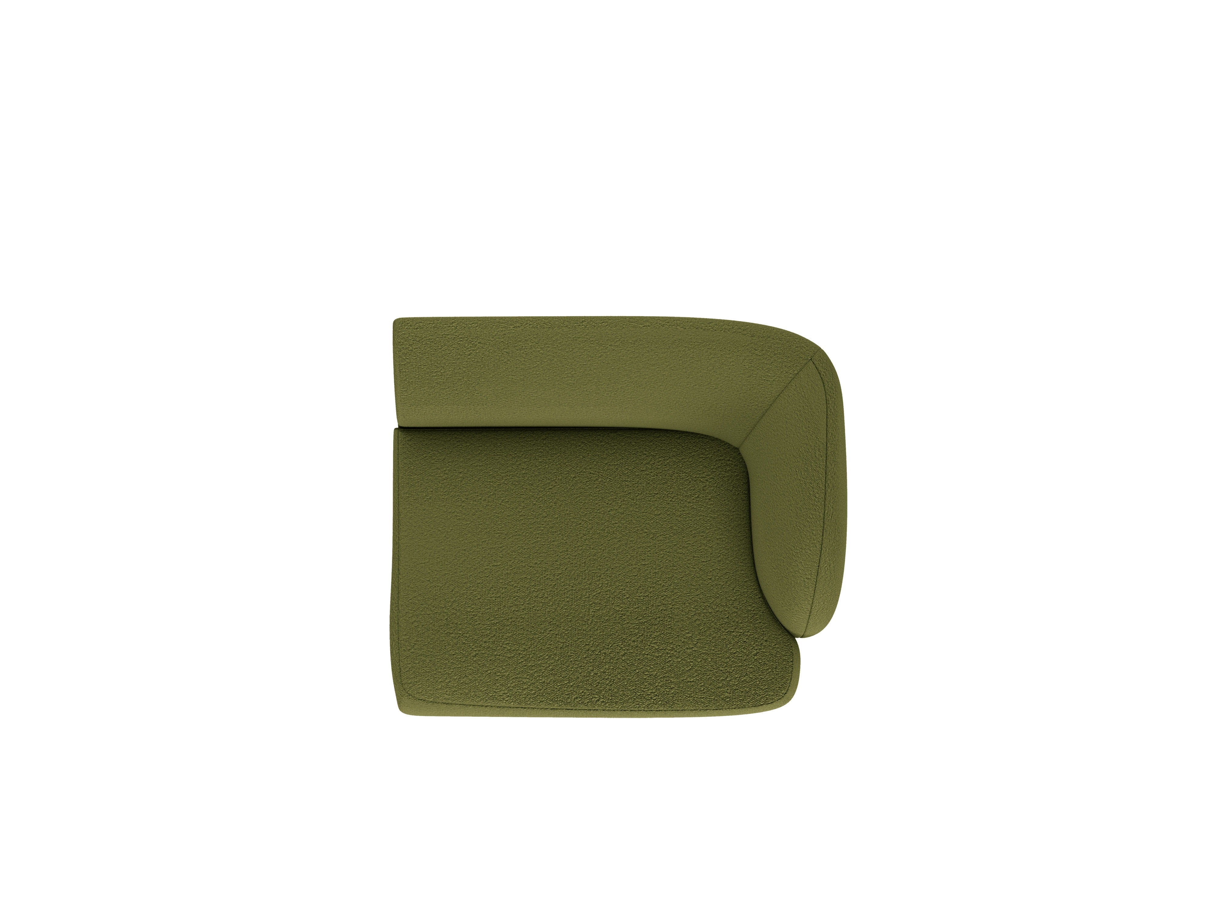 MILEY Modular Sofa - Right Side Module Green Boucle