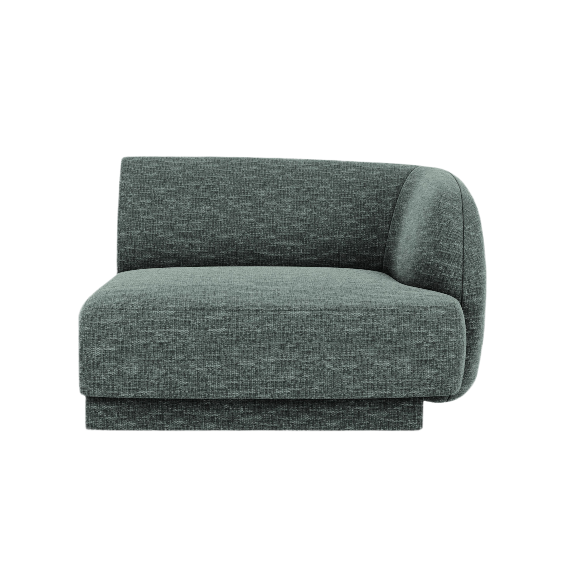 Modulares Sofa MILEY - rechte Modulkombination petrol samtig