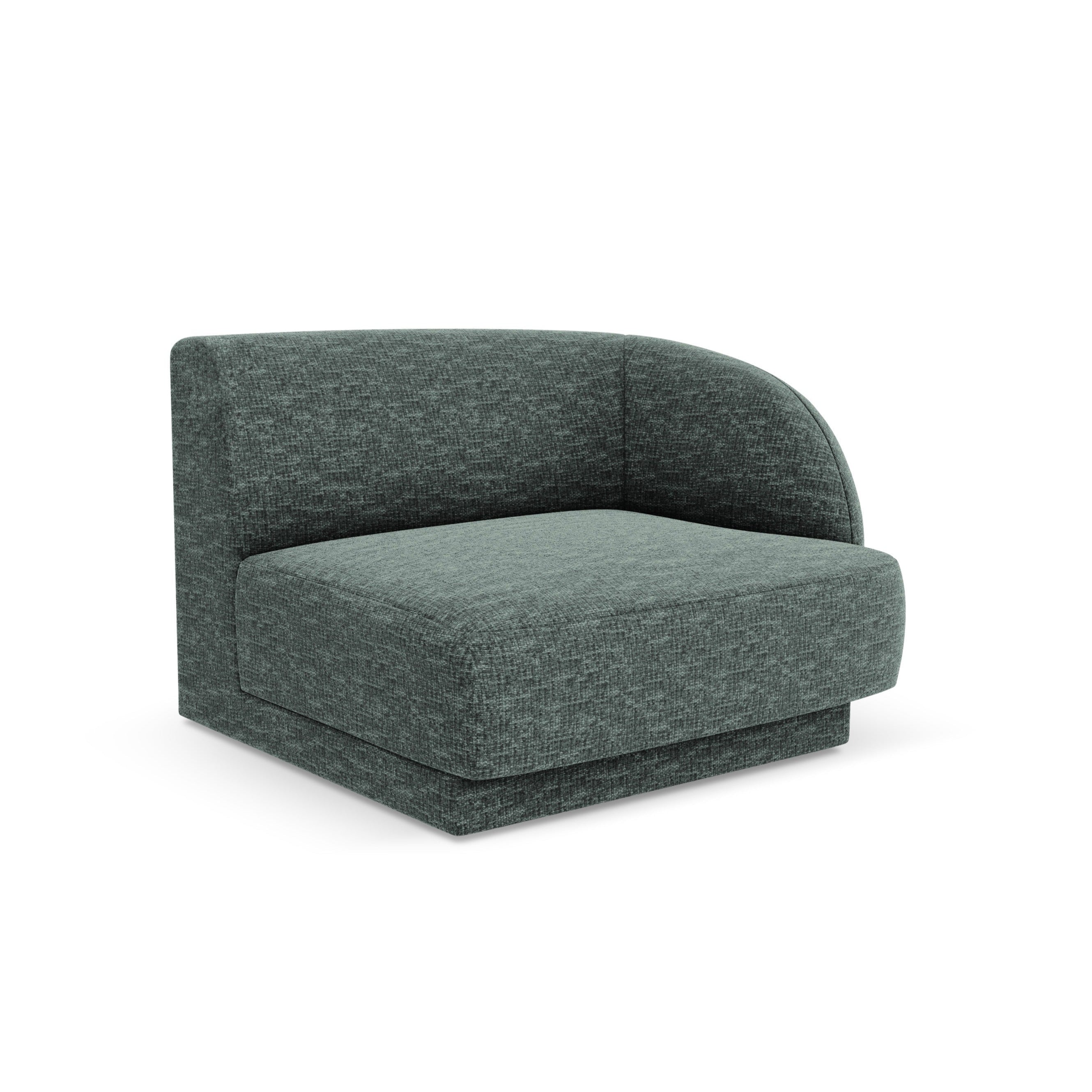 Modulares Sofa MILEY - rechte Modulkombination petrol samtig
