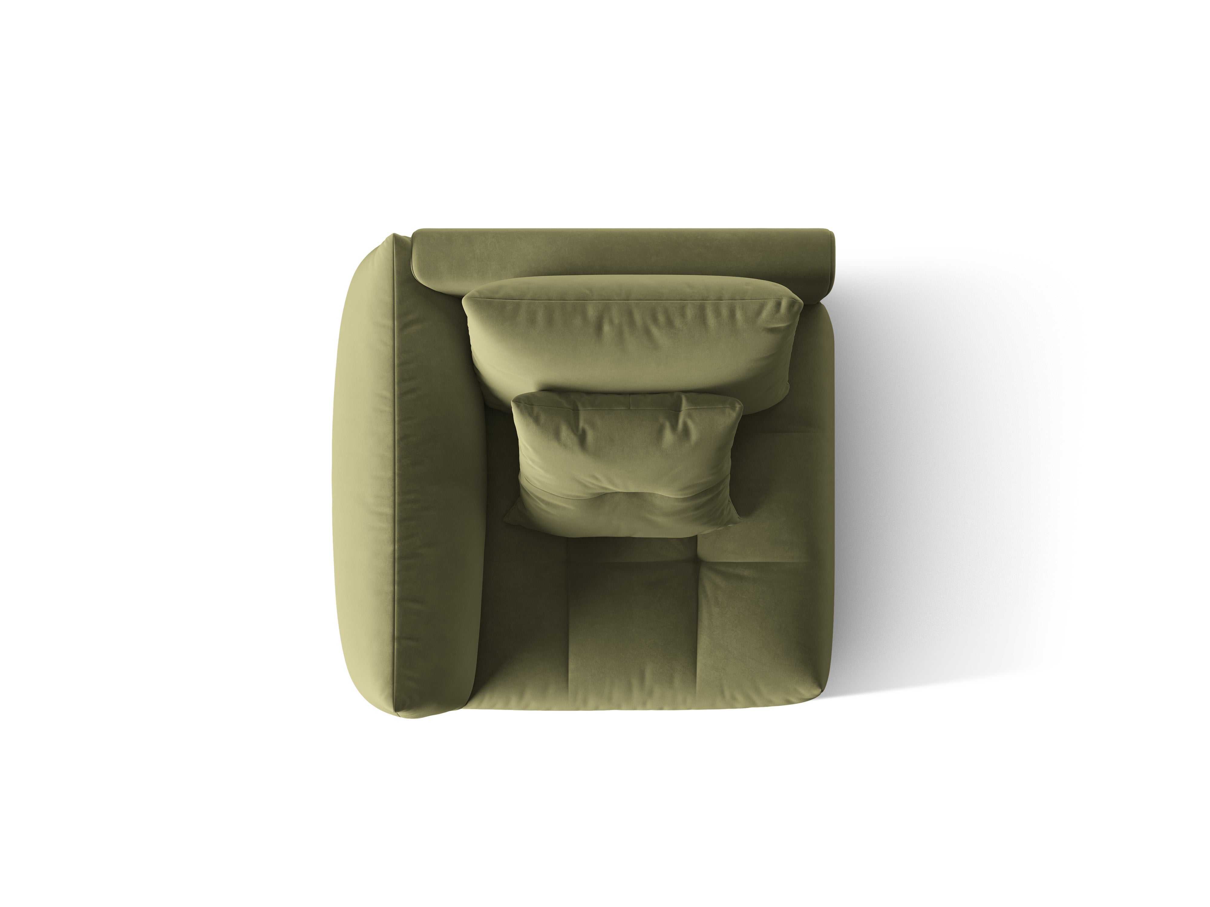 Velvet modular sofa BLOOM - left element green
