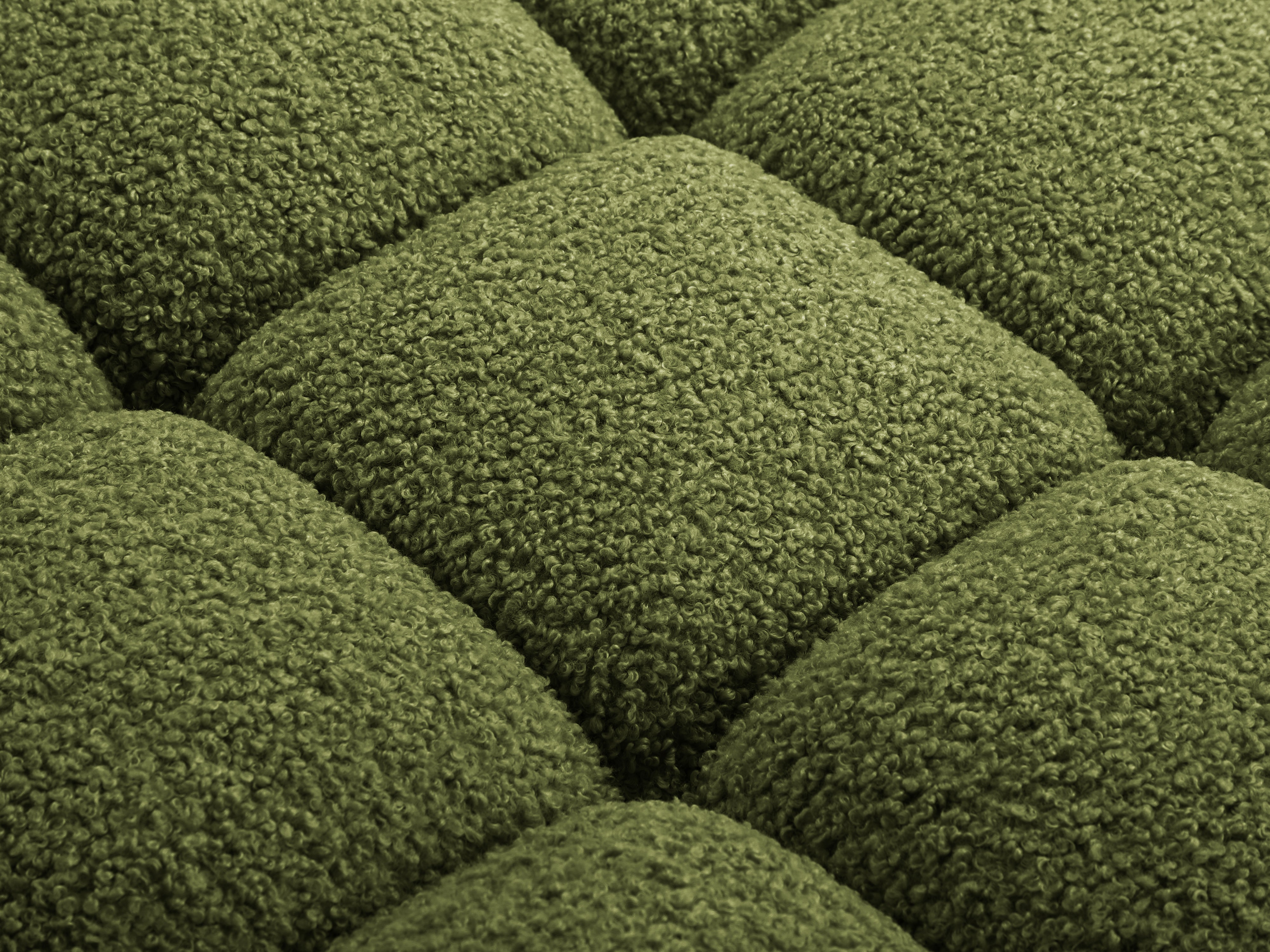 Modulares Sofa BELLIS - linkes Modul in grünem Boucle