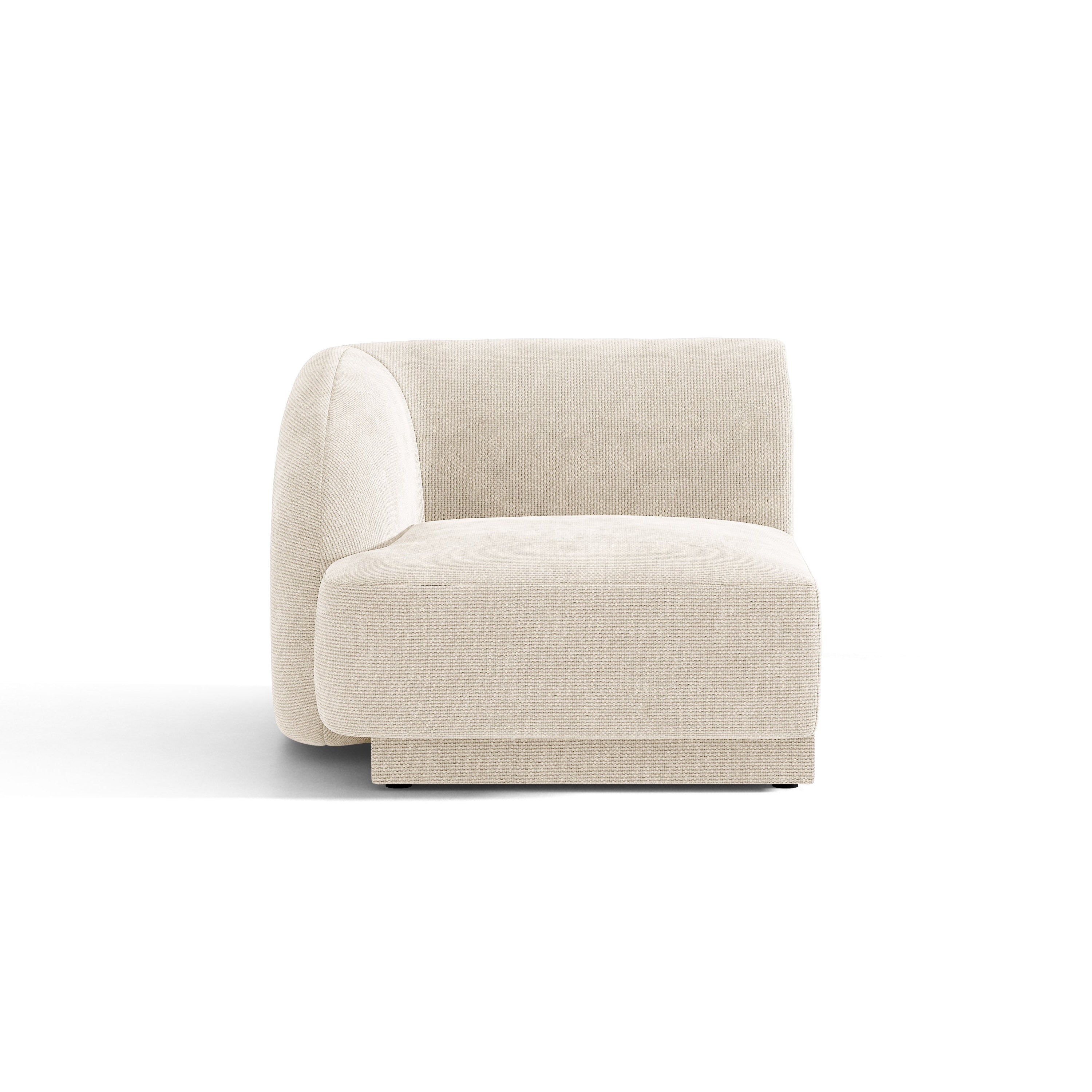 Sofa modułowa - moduł lewostronny MILEY kość słoniowa szenil – Micadoni