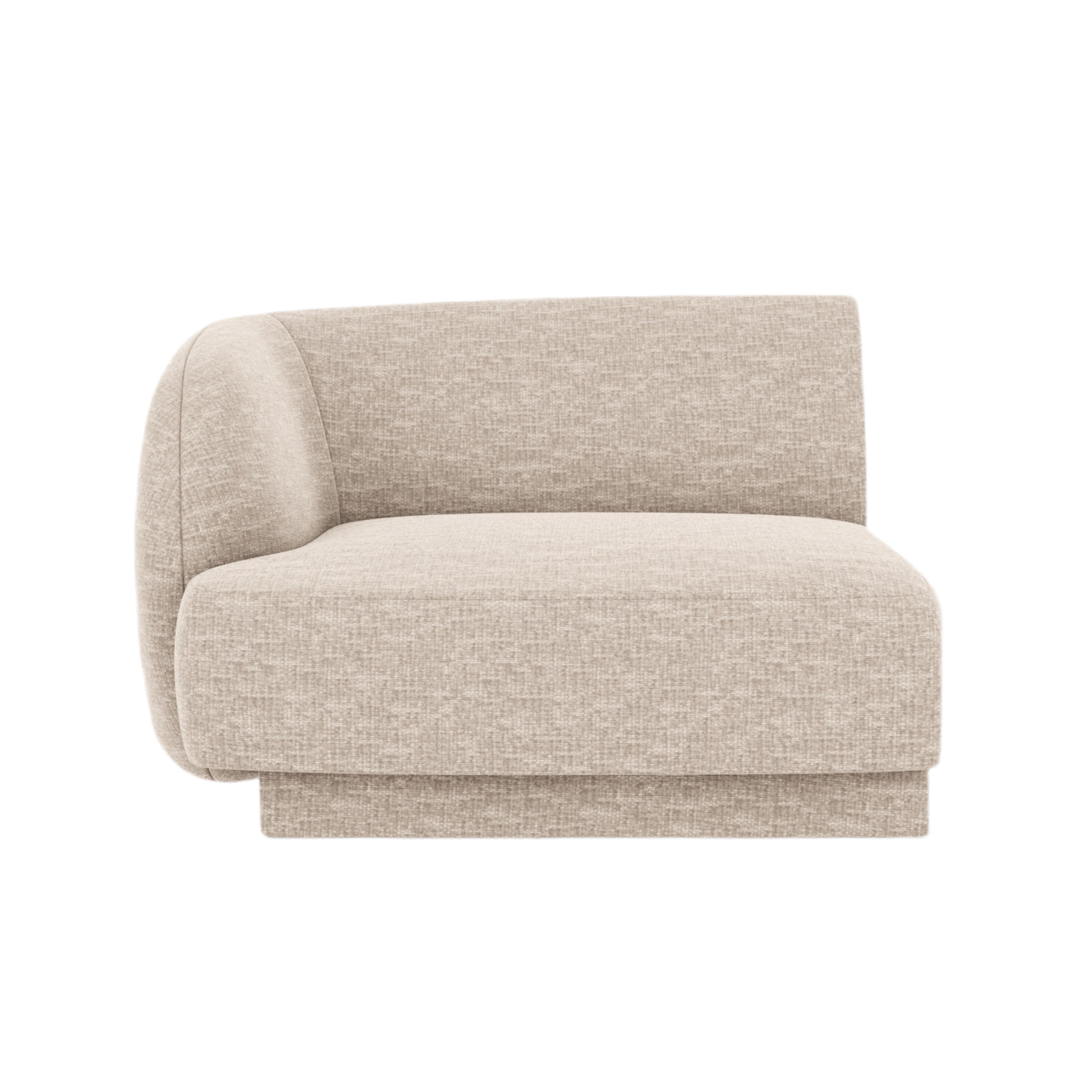 Sofa modułowa - moduł lewostronny MILEY beżowy szenil – Micadoni