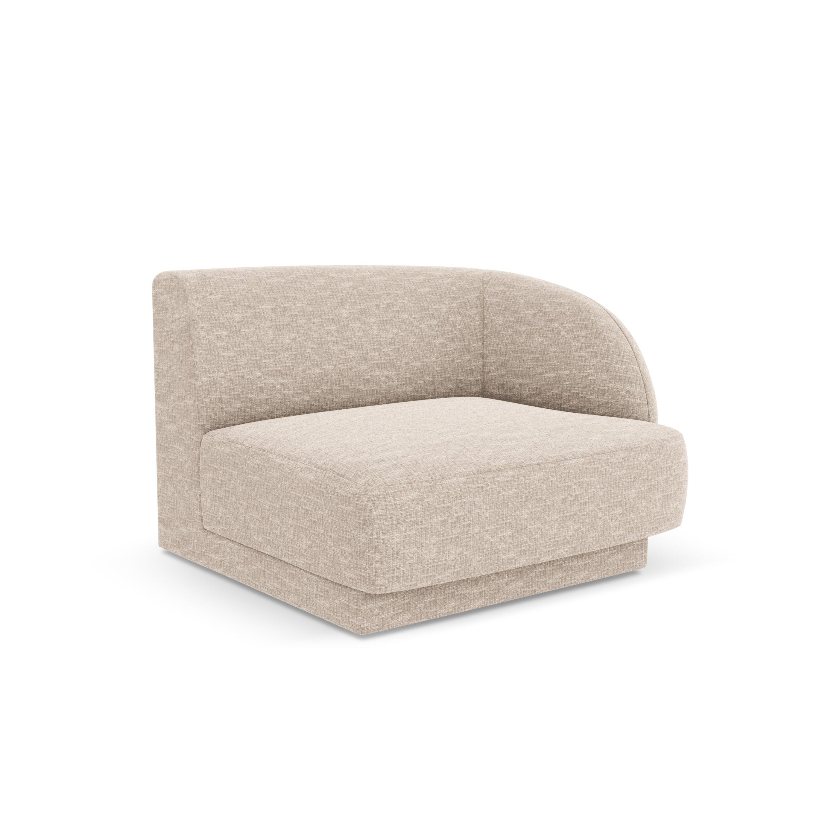 Modular sofa - right module MILEY beige chenille
