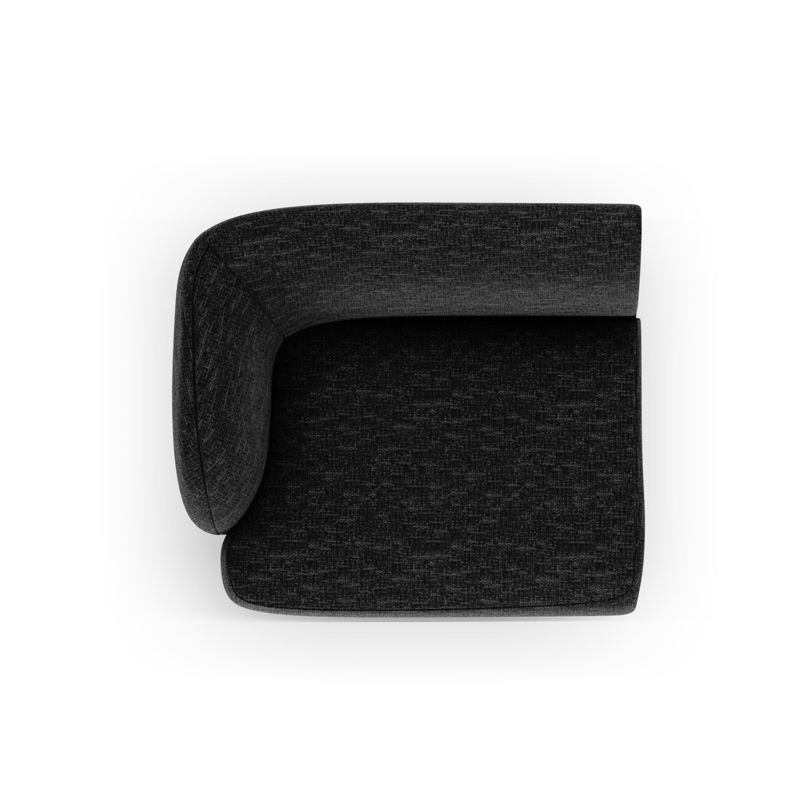 Sofa modułowa - moduł lewostronny MILEY czarny szenil – Micadoni