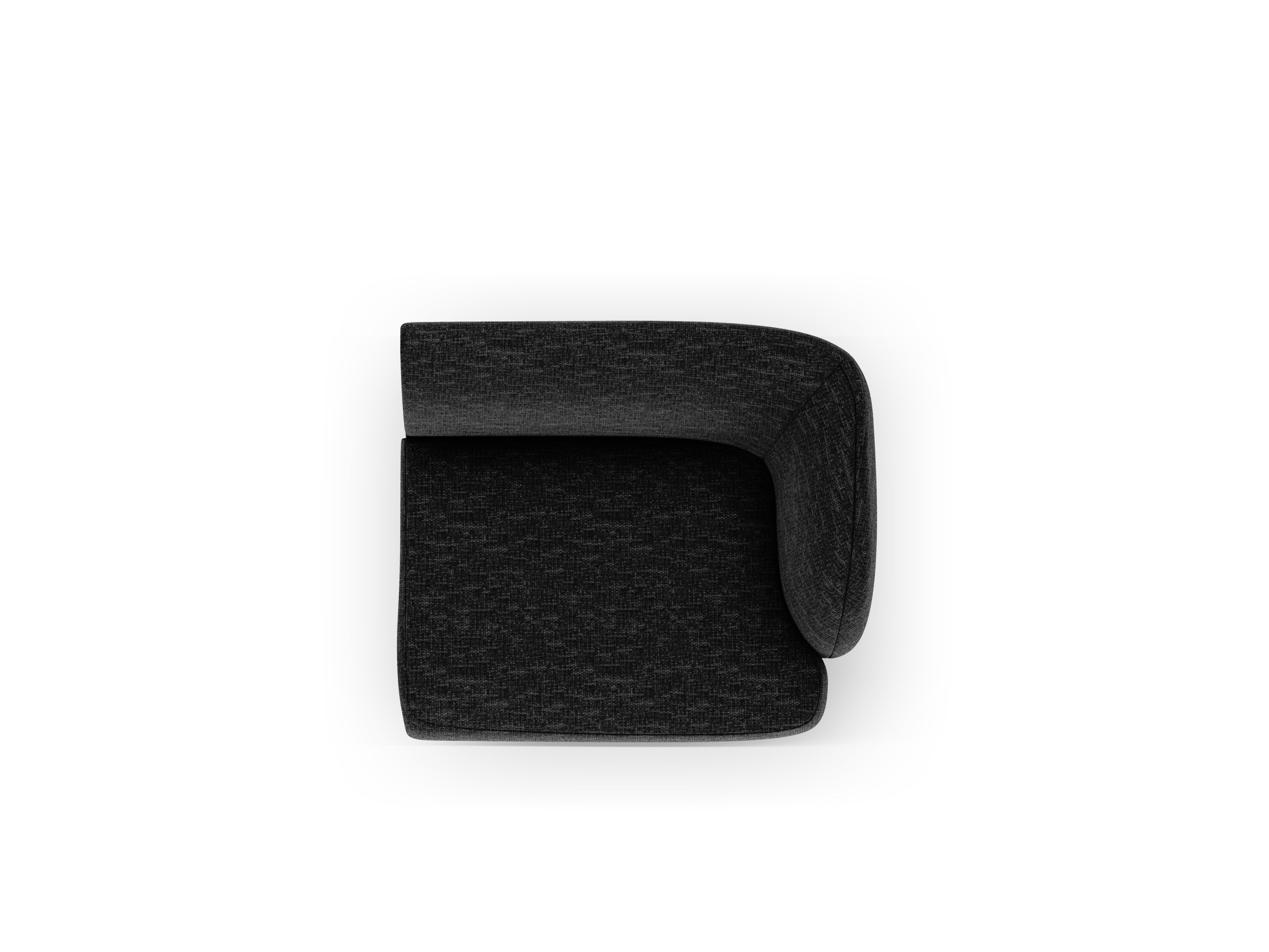 Modulares Sofa - rechter Modul MILEY schwarzer Chenille