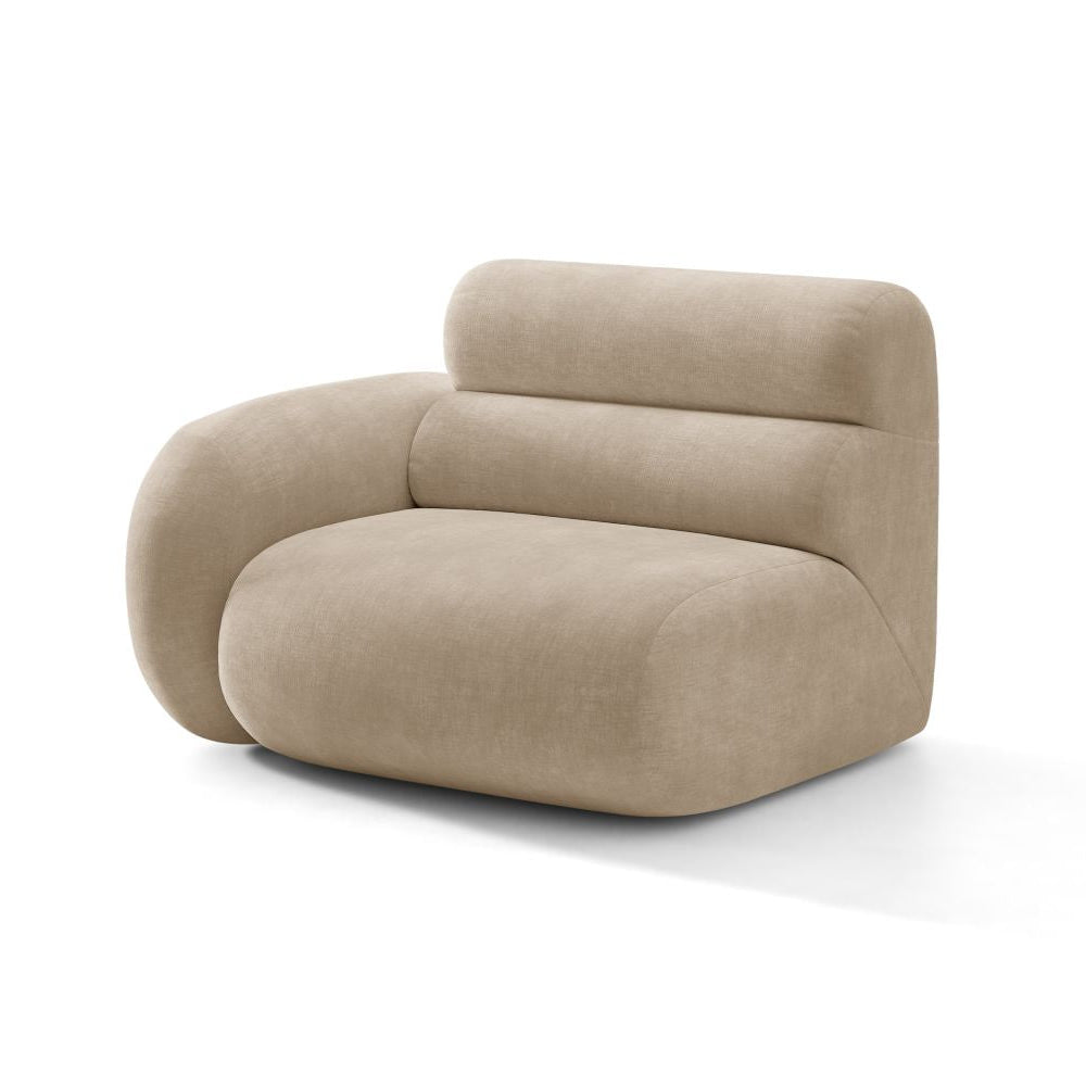Modulares Sofa NEO - linkes Modul in beigem Chenille