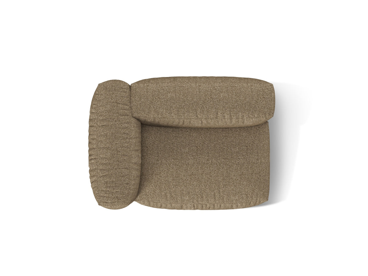 Moduł z lewym podłokietnikiem MARTINA cappuccino boucle – detal tkaniny