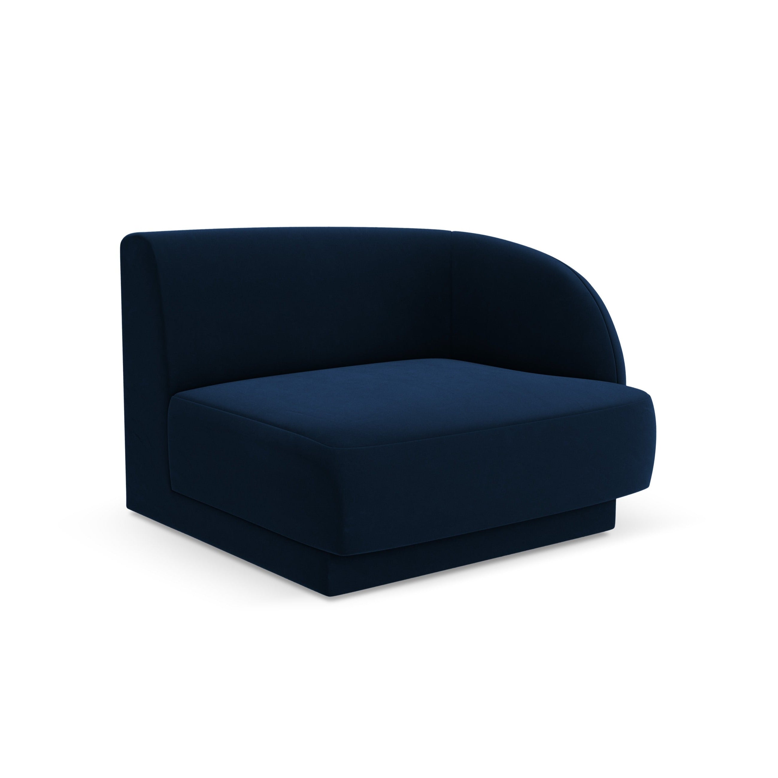 Velvet modular sofa MILEY - right-side module royal blue