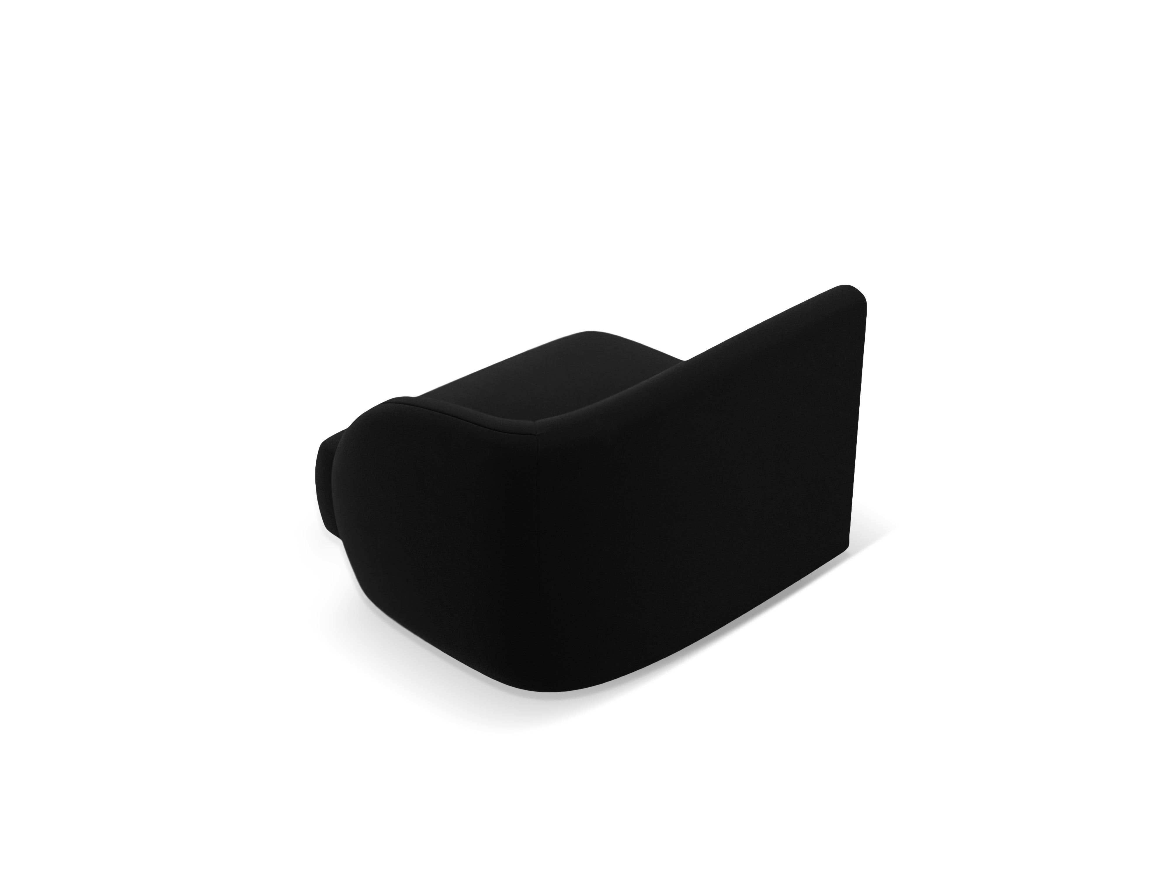 Sofa modułowa aksamitna MILEY - moduł prawostronny czarny – Micadoni