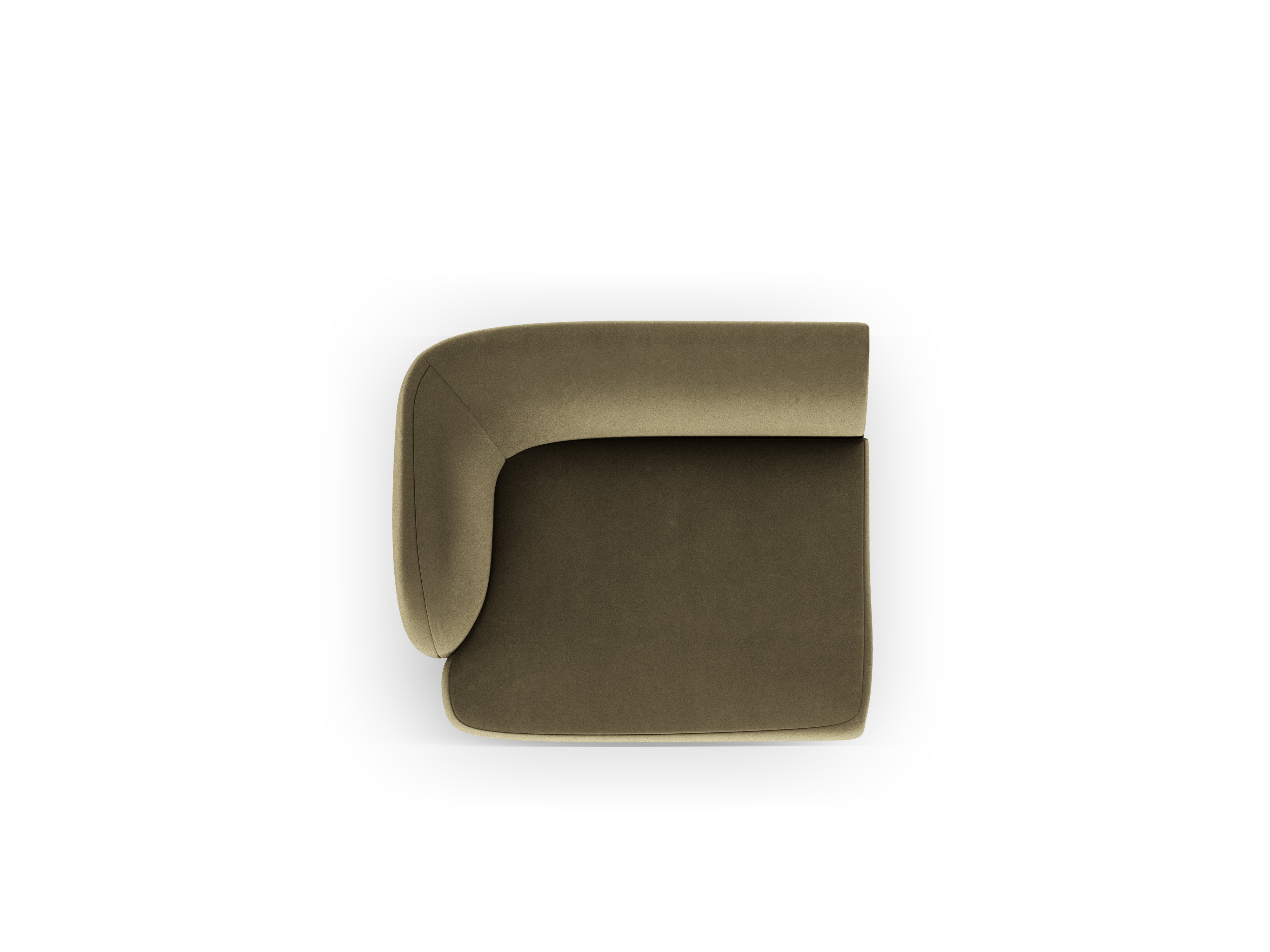 Velvet modular sofa MILEY - left-side module green
