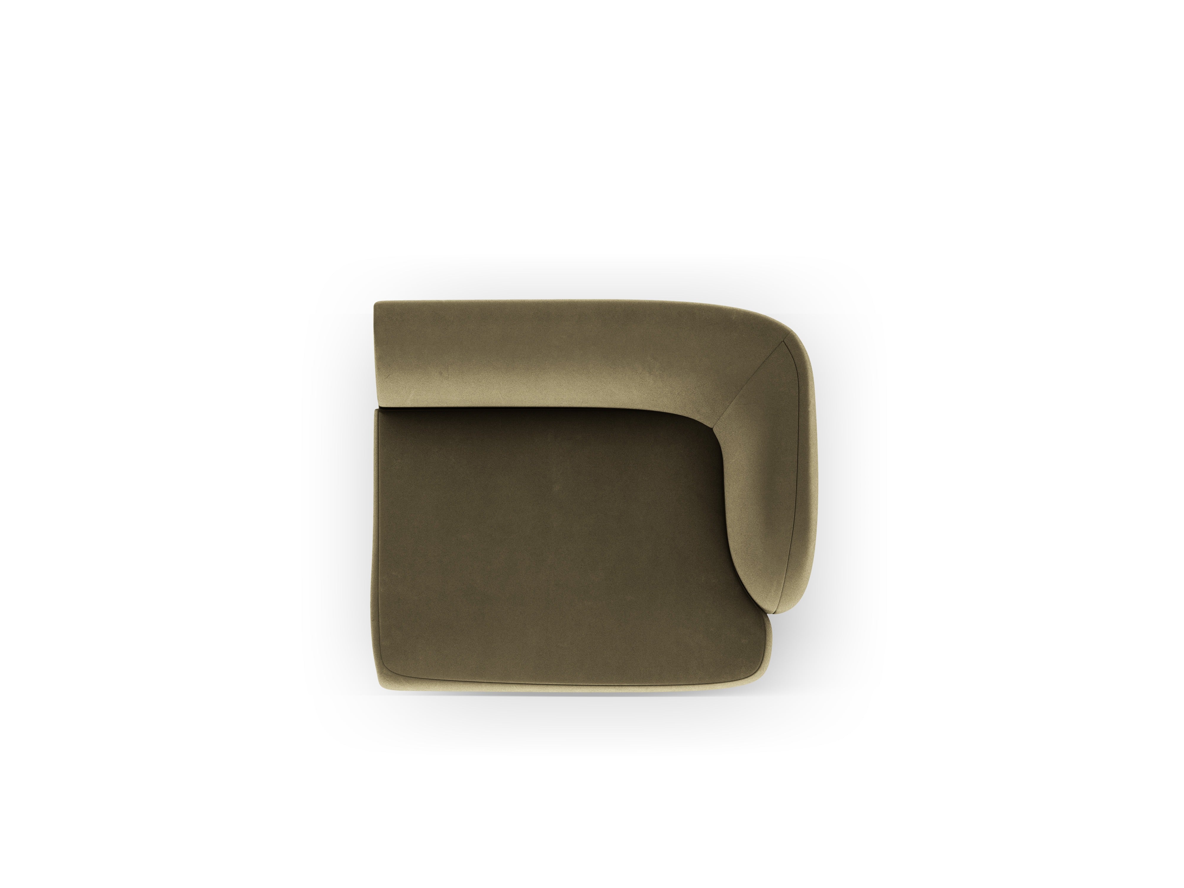 Modulsofa aus Samt MILEY - rechte Modulkombination in Grün